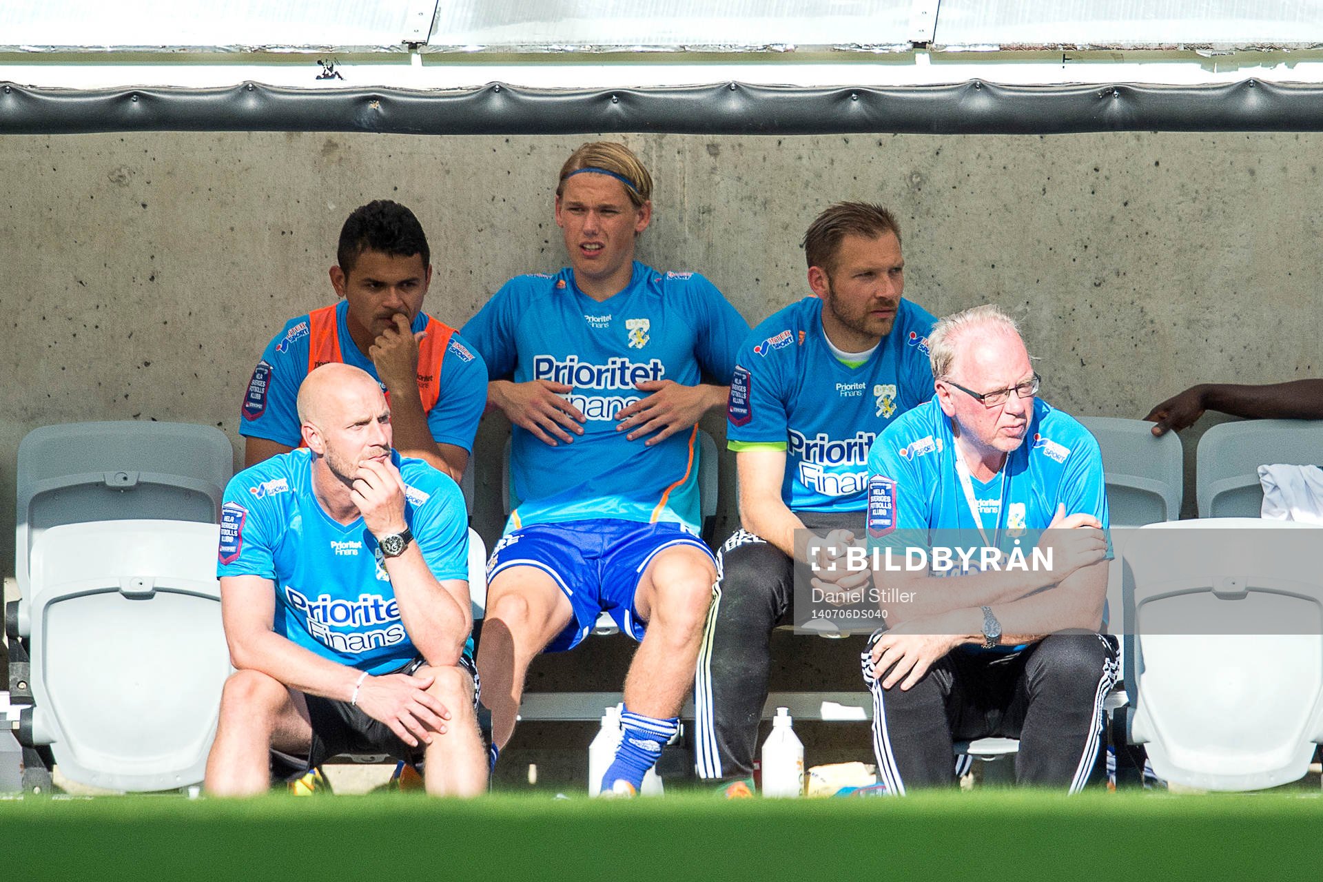 IFK Göteborgs avbytarbänk med bla målvakt John Alvbåge