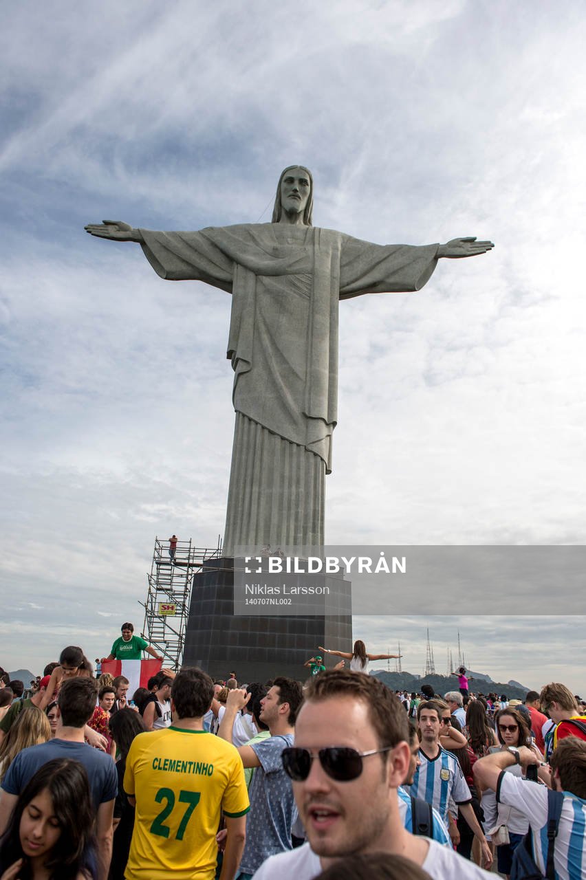 Jesusstatyn den 7 juli 2014 i Rio de Janeiro. 