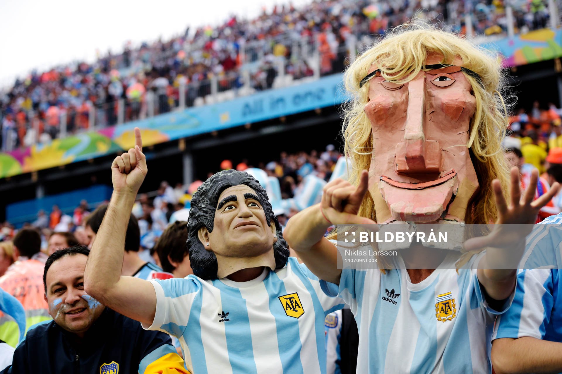 Argentinas supportrar innan semifinalen mellan Argentina