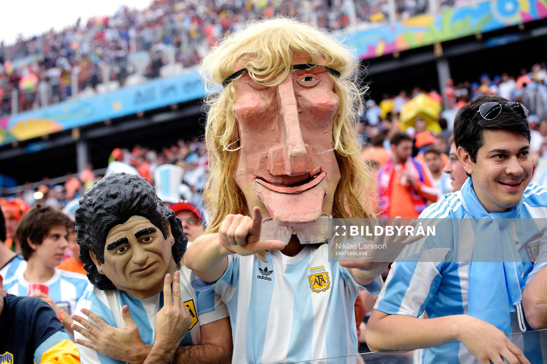 Argentinas supportrar innan semifinalen mellan Argentina