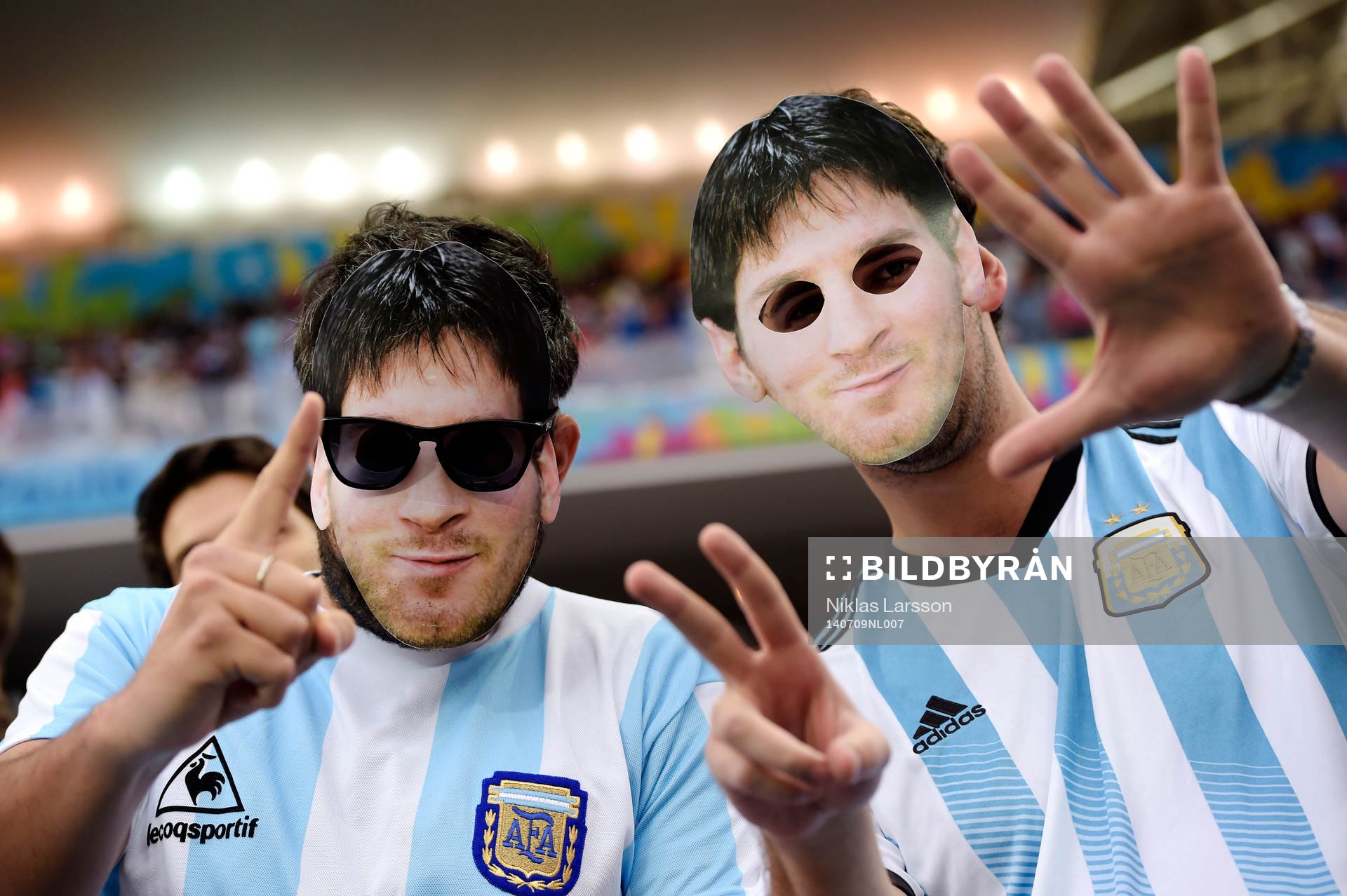 Argentinas supportrar innan semifinalen mellan Argentina