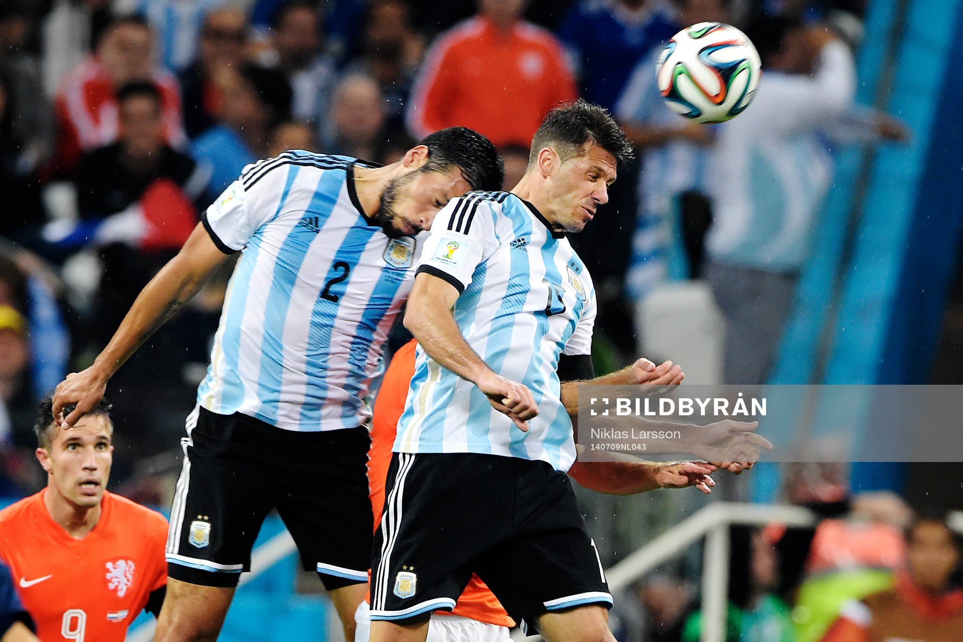 Argentinas Ezequiel Garay och Fernando Gago