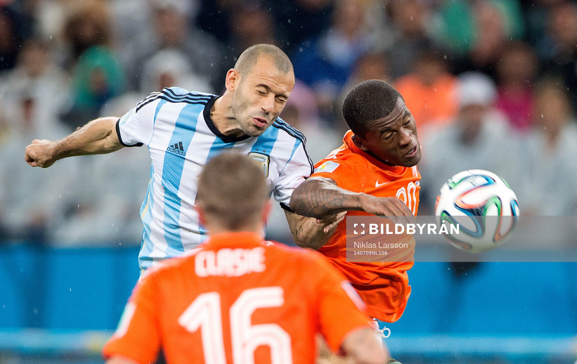 Hollands Georginio Wijnaldum och Argentinas Javier