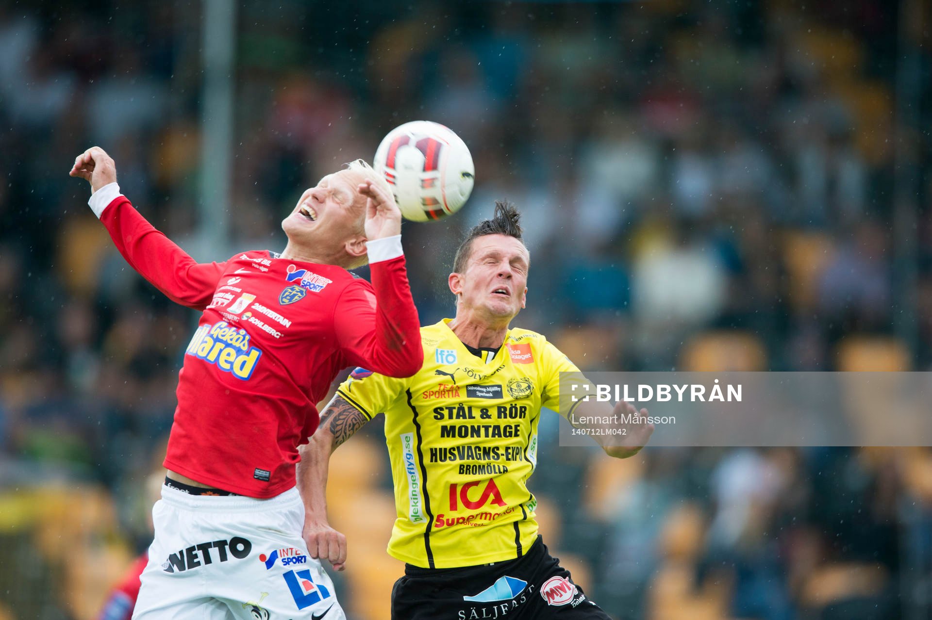 Mjällbys Kristian Haynes och Falkenbergs Halldor