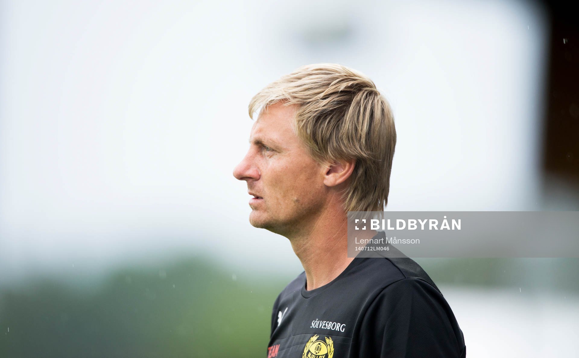 Mjällbys Patrik Rosengren i den allsvenska fotbollsmatchen mellan Mjällby och Falkenberg i Mjällby 12 juli.