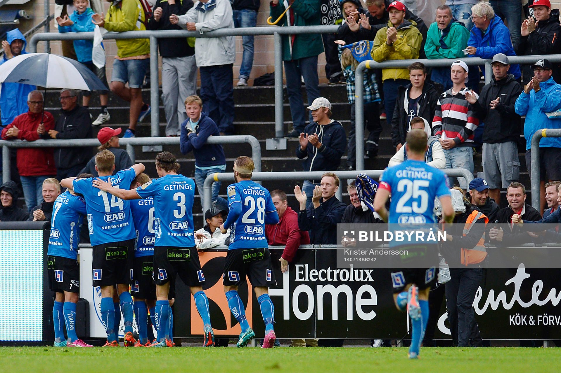 Halmstads spelare jublar