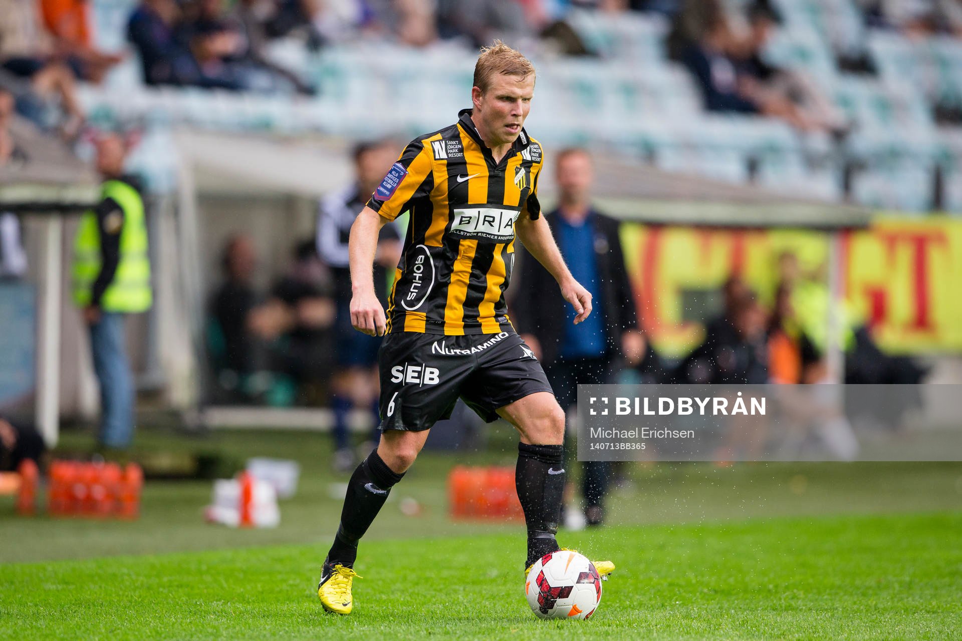 Häckens David Frölund under fotbollsmatchen i Allsvenskan mellan Häcken - Örebro den 13 Juli 2014 i GÖTEBORG.