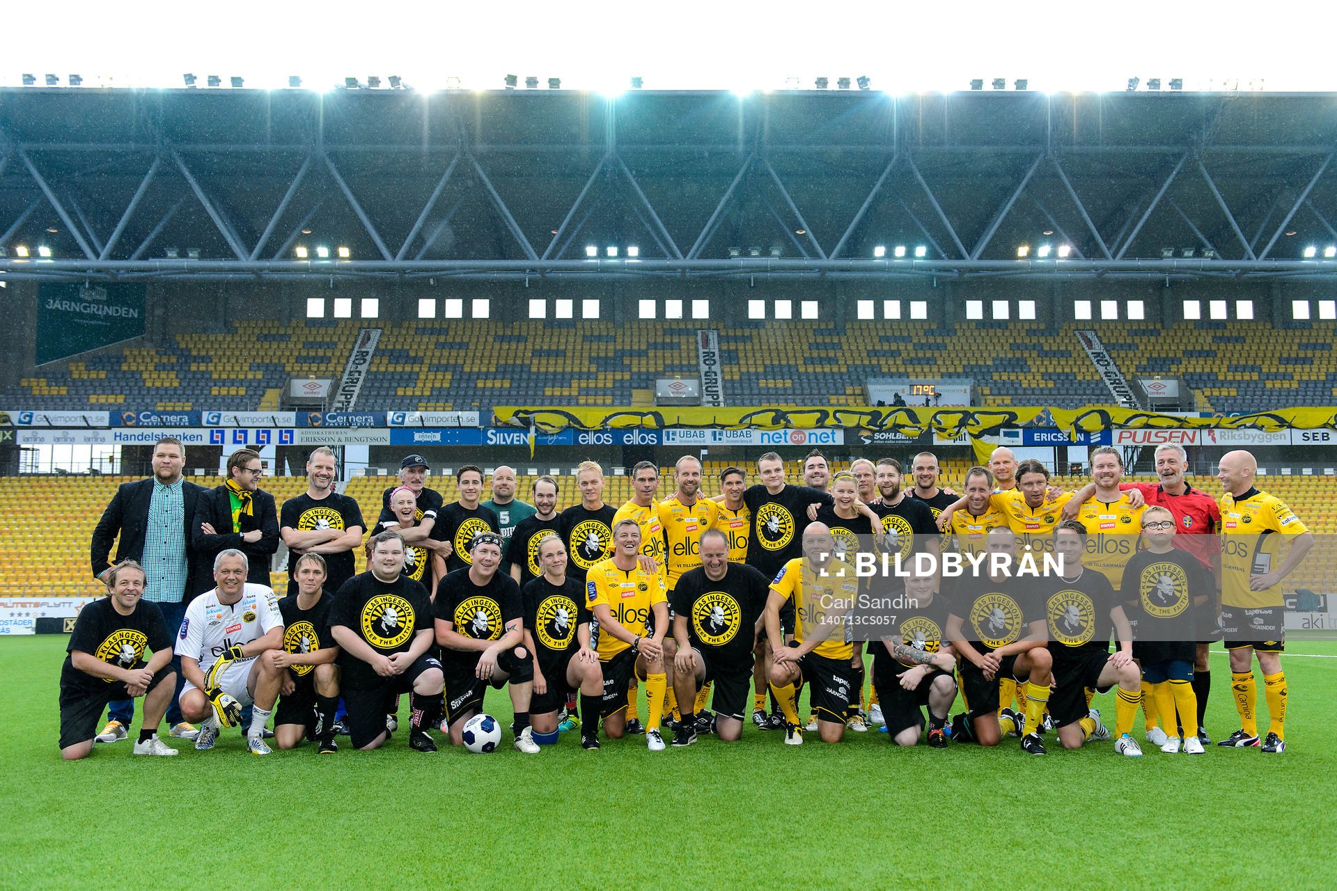 Lagbild innan matchen mellan Elfsborgs Legendarer och