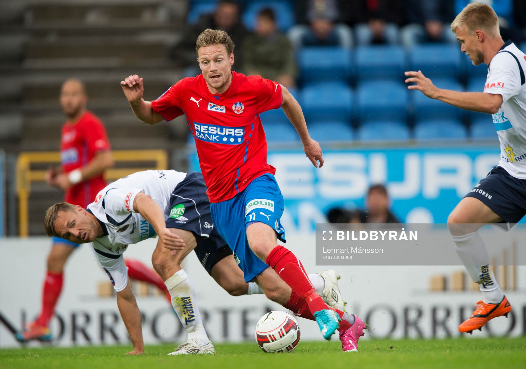 Helsingborgs Arnor Smarason och Gefles Anders Wikström i