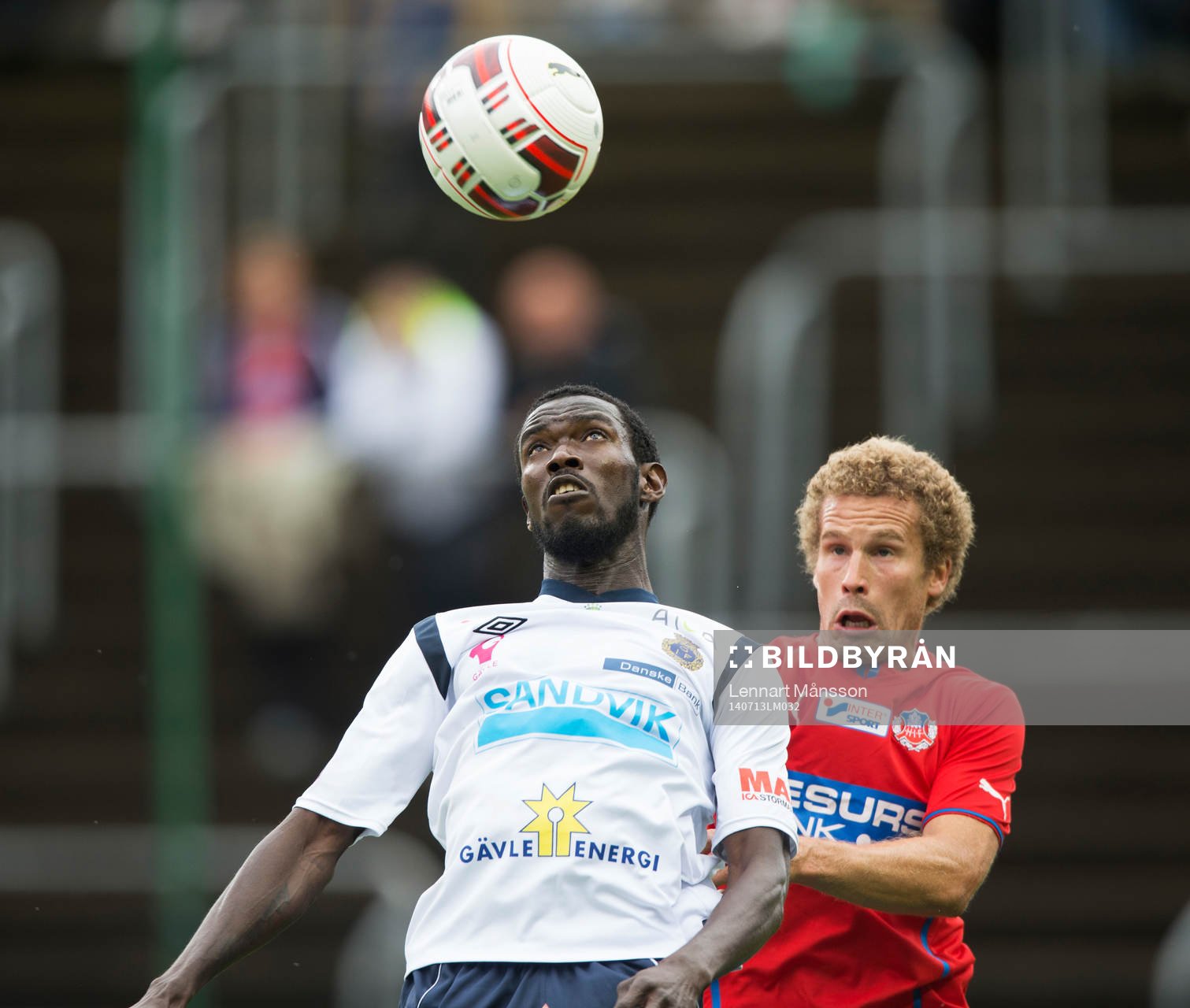 Gefles målskytt Dioh Williams och Helsingborgs Christoffer
