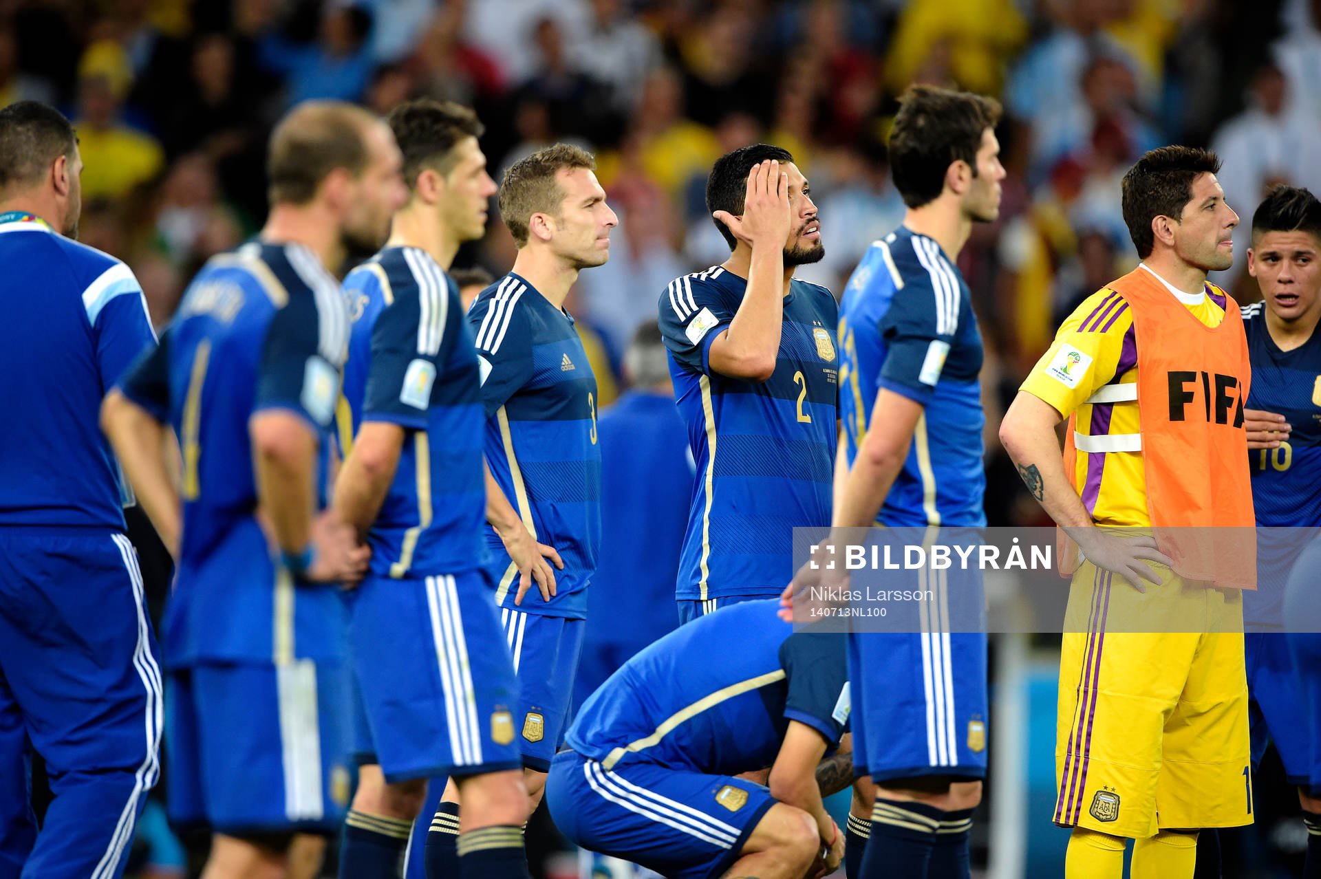 Argentinas spelare deppar