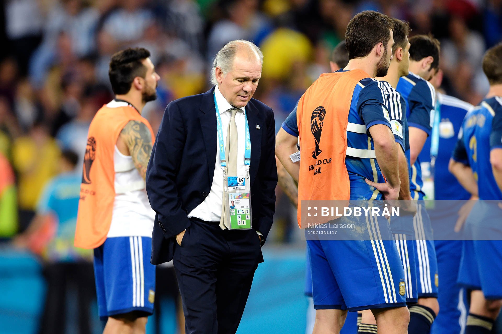 Argentinas förbundskapten Alejandro Sabella deppar