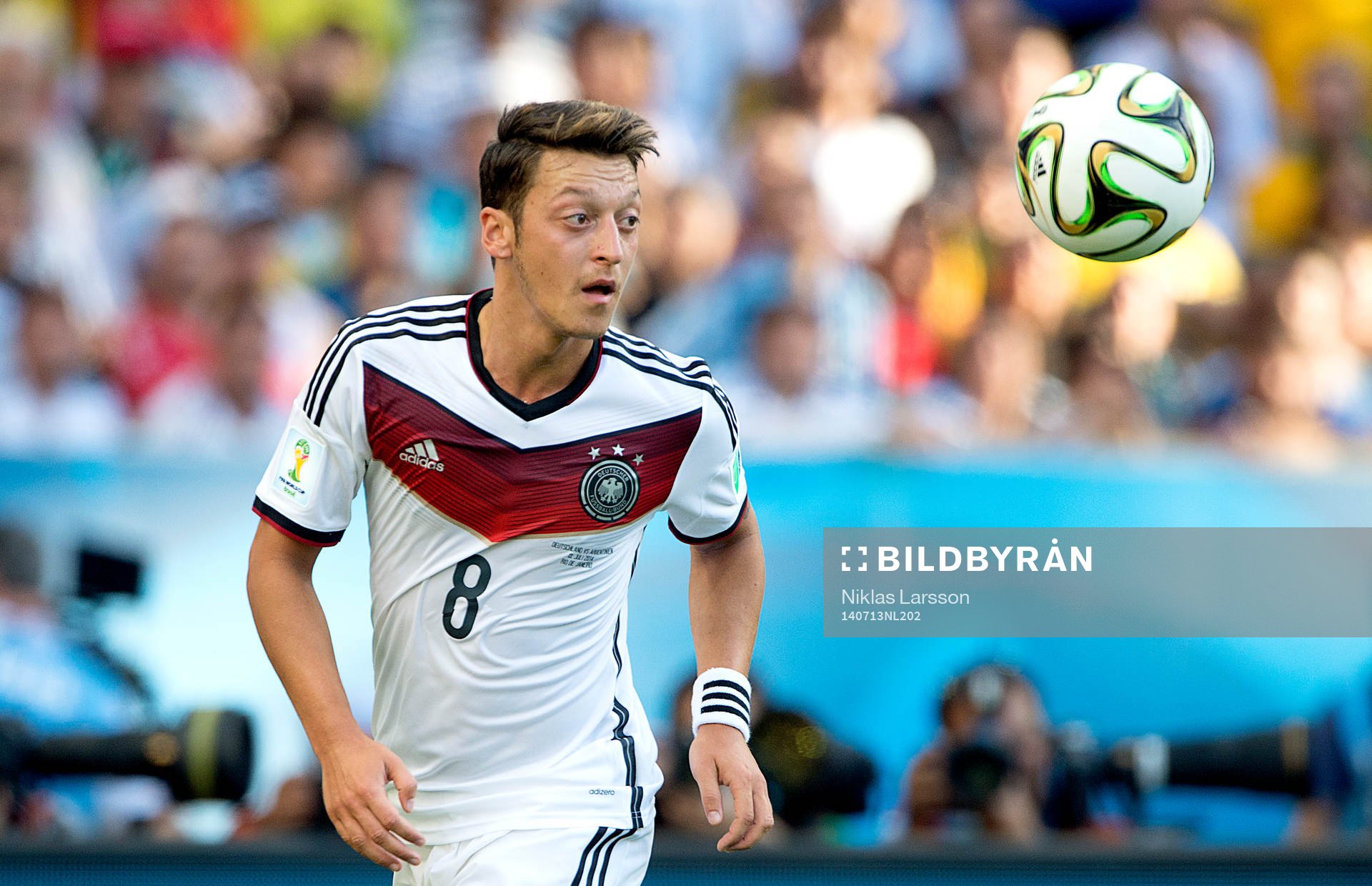 Tysklands Mesut Özil under finalen mellan Argentina och Tyskland under fotbolls-VM den 13 juli 2014 i Rio de Janeiro. 