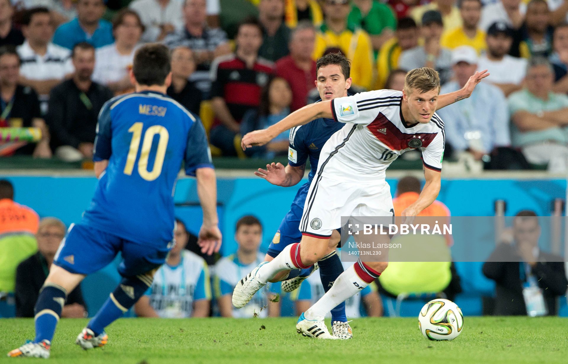 Tysklands Toni Kroos under finalen mellan Argentina och Tyskland under fotbolls-VM den 13 juli 2014 i Rio de Janeiro. 