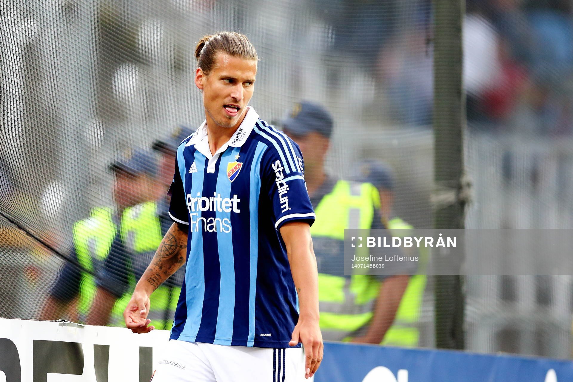 Djurgårdens Aleksandar Prijovic har precis gjort mål och