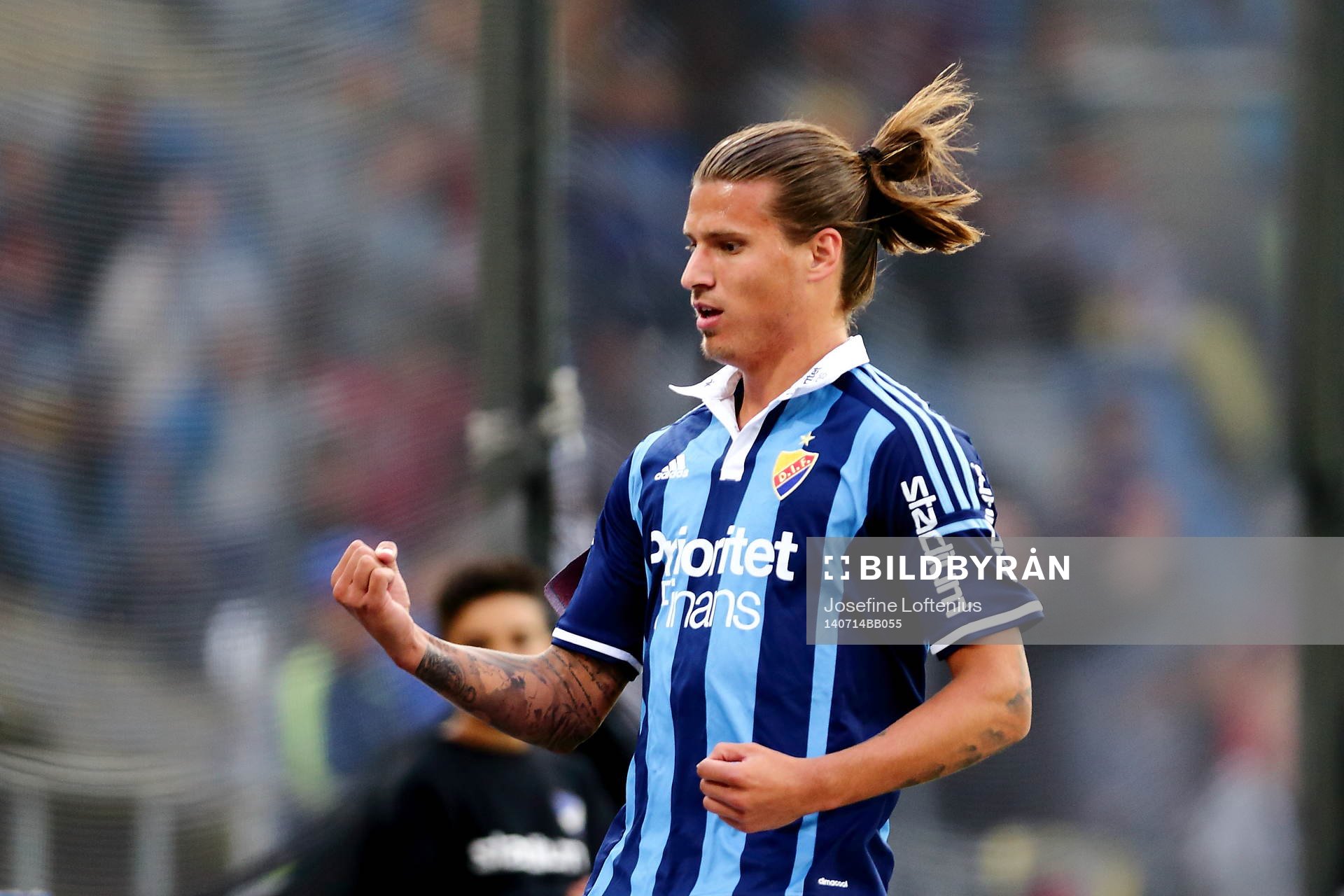 Djurgårdens Aleksandar Prijovic har precis gjort mål och