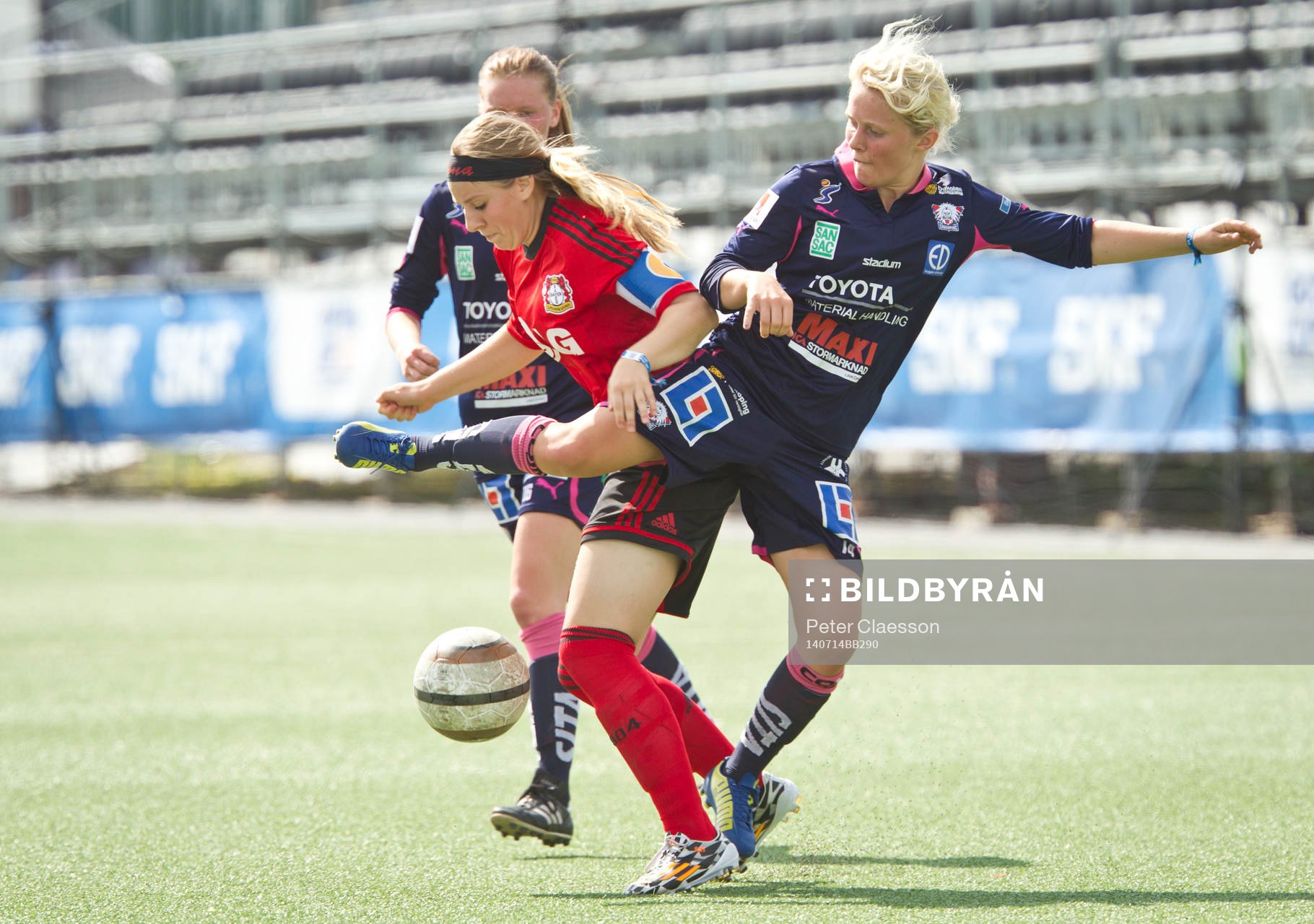 Match i Gothia Cup mellan Bayer Leverkusen och Linköping