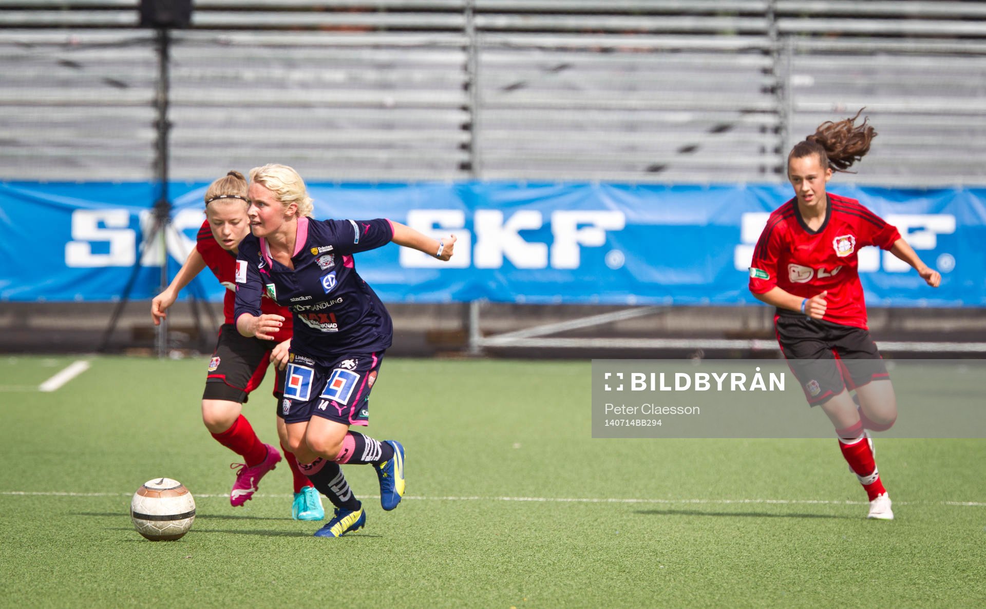 Match i Gothia Cup mellan Bayer Leverkusen och Linköping