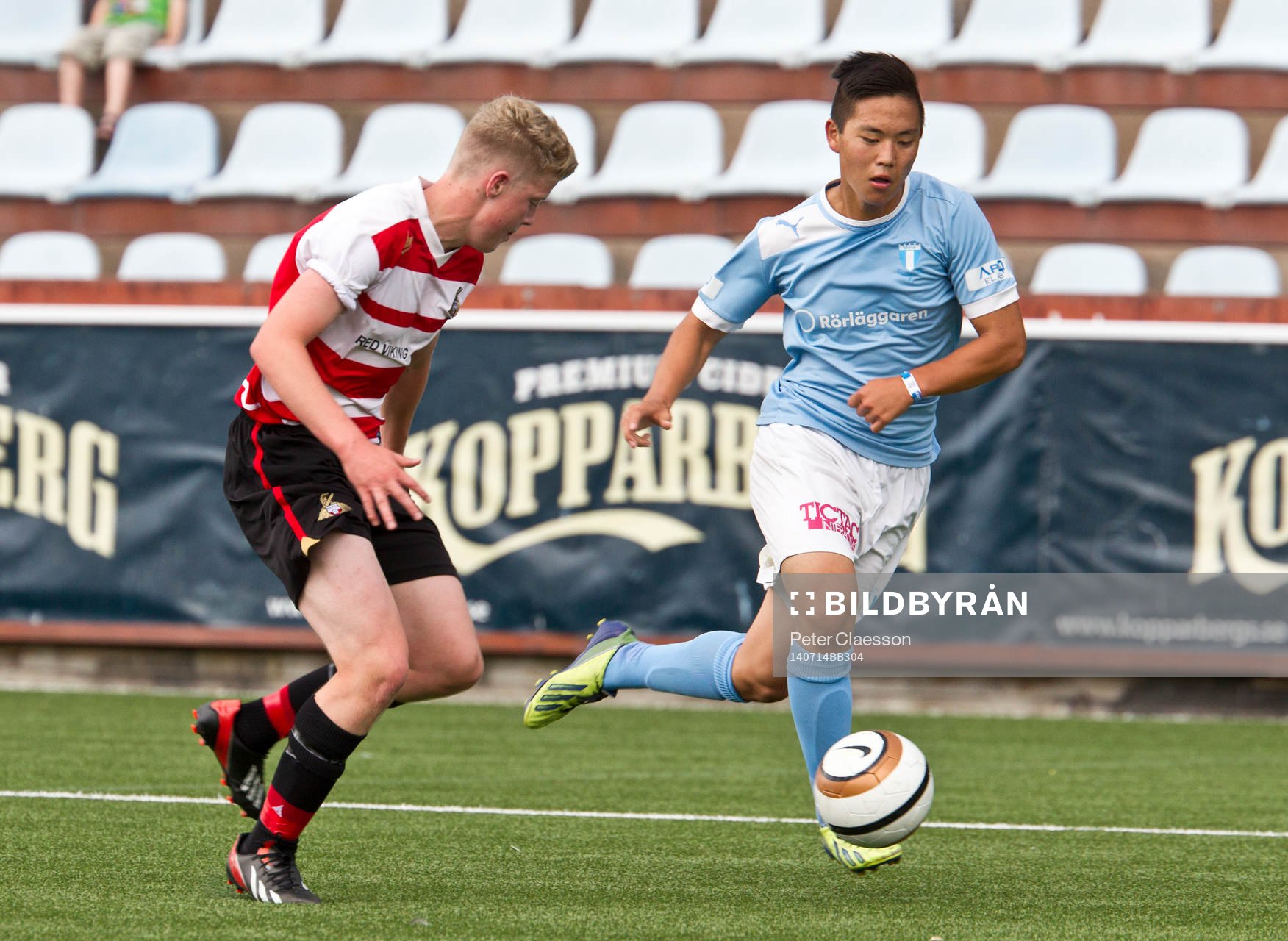 Match i Gothia Cup mellan Malmö FF och Doncaster