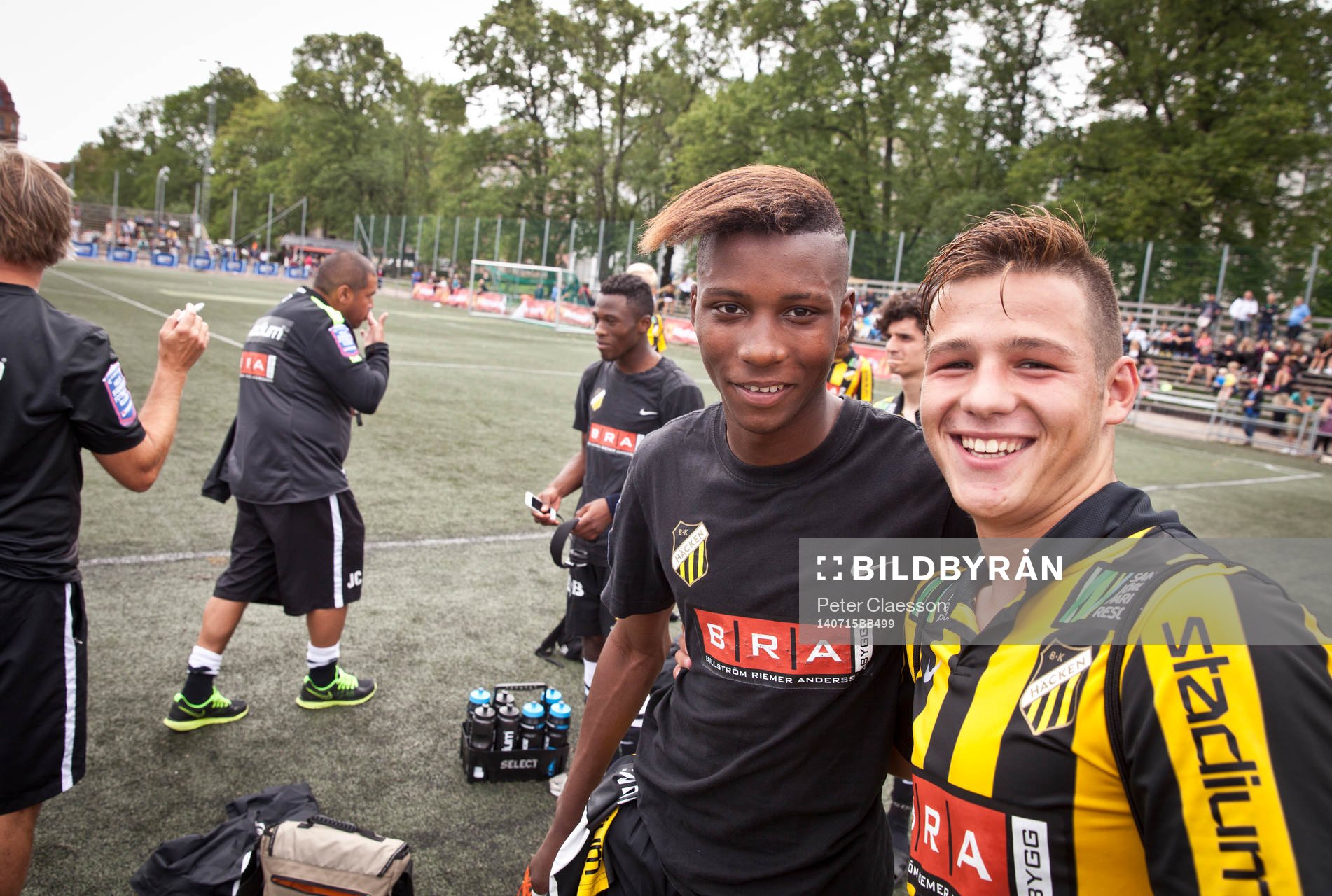 Match i Gothia Cup mellan Helsingborg och Häcken