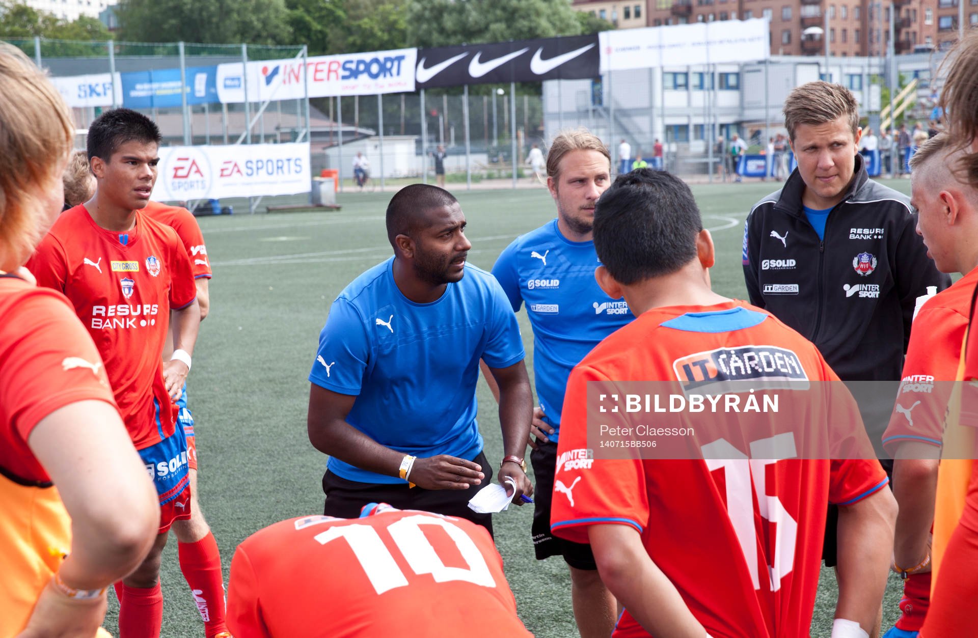 Match i Gothia Cup mellan Helsingborg och Häcken