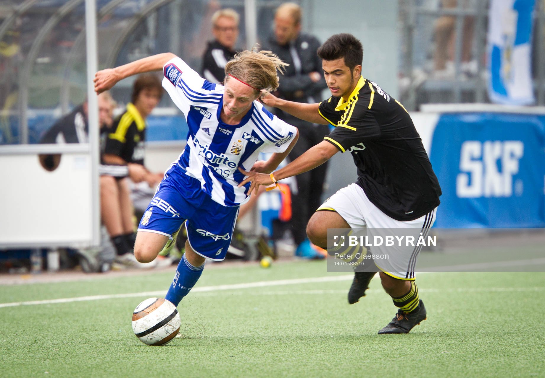 Match i Gothia Cup mellan IFK Göteborg och AIK