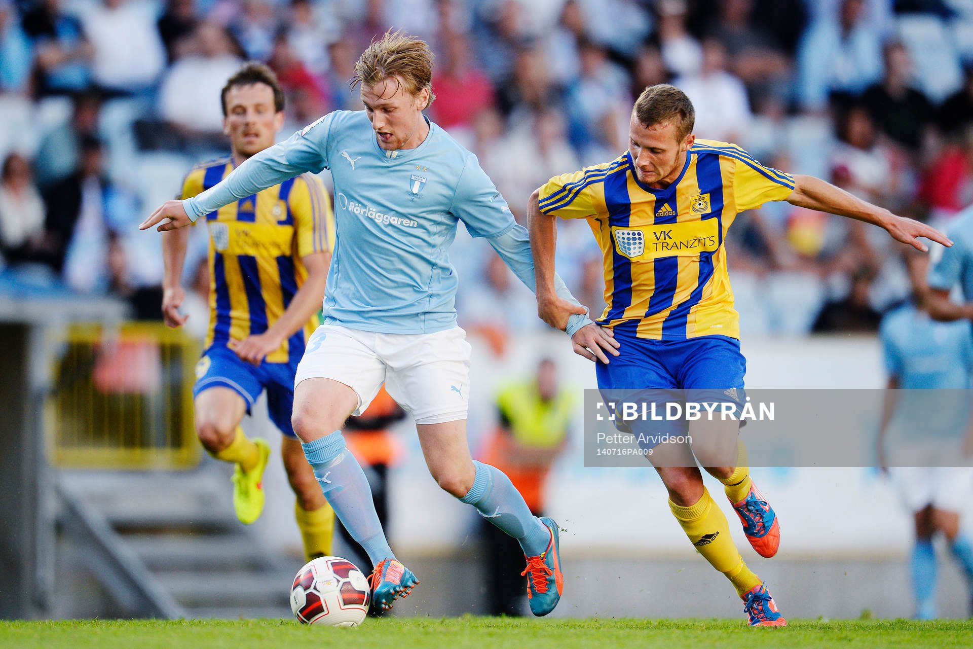 Malmö FFs Emil Forsberg mot Ventspils Daniil Ulimbasevs