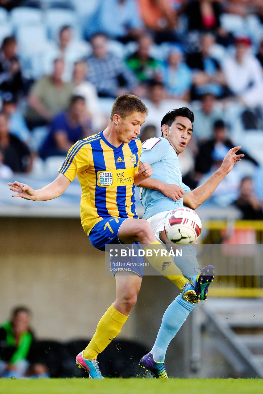 Ventspils Vitaliy Recickis  mot Malmö FFs Amin Nazari
