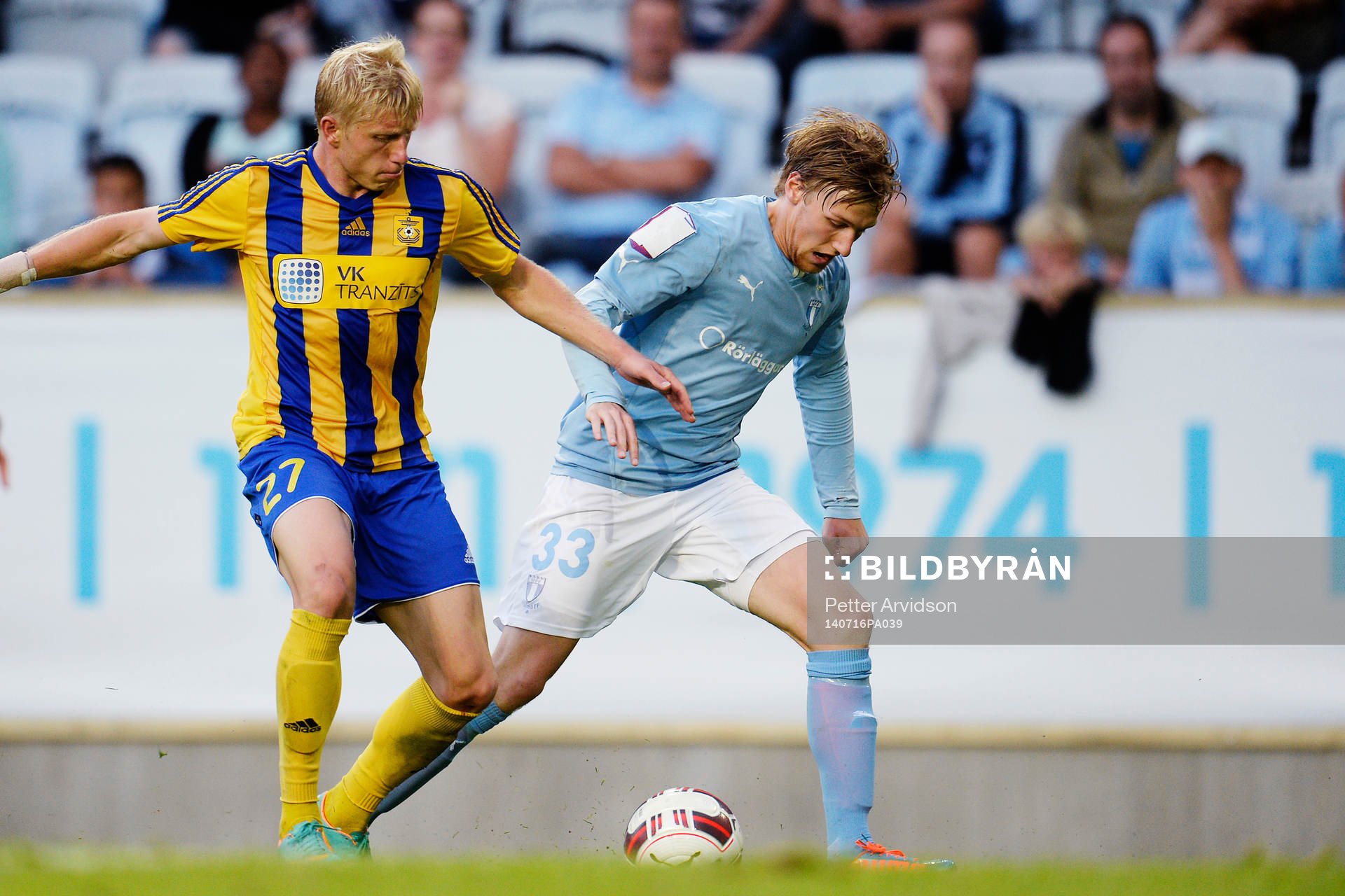 Ventspils Robertas Freidgeimas och Malmö FFs Emil Forsberg