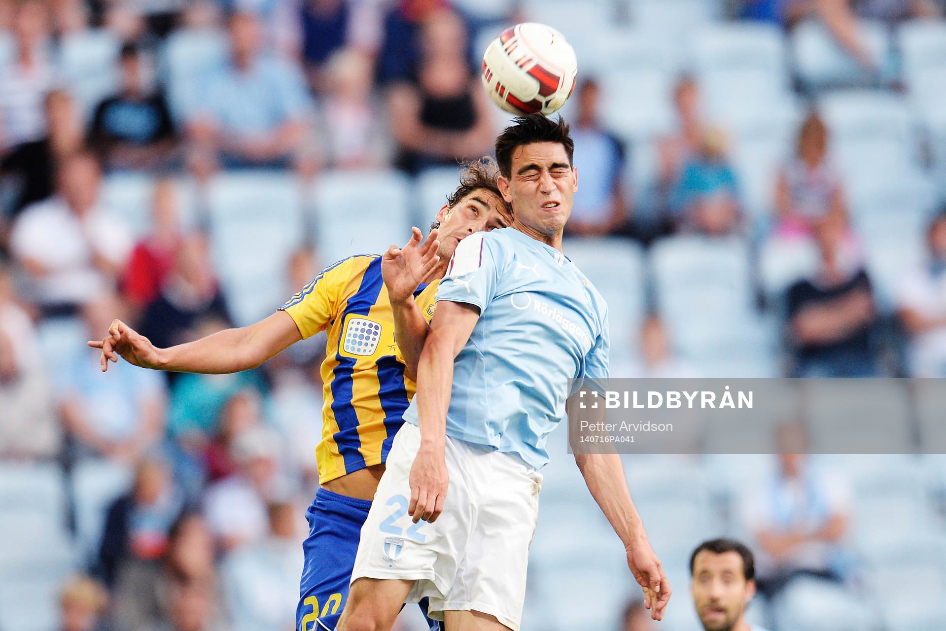 Malmö FFs Amin Nazari mot Ventspils Girts Karlsons
