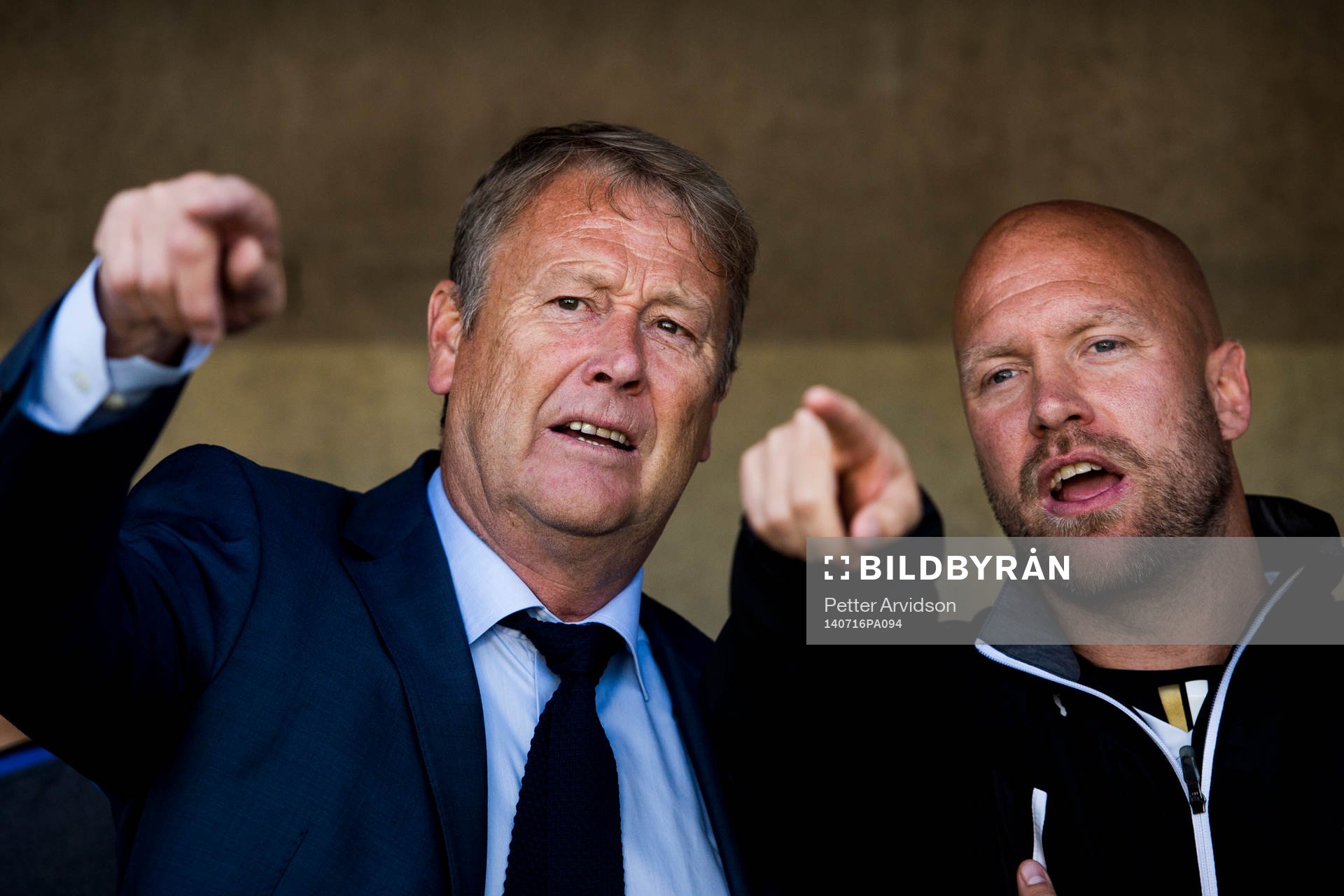 Malmö FFs tränare Åge Hareide och assisterande tränare