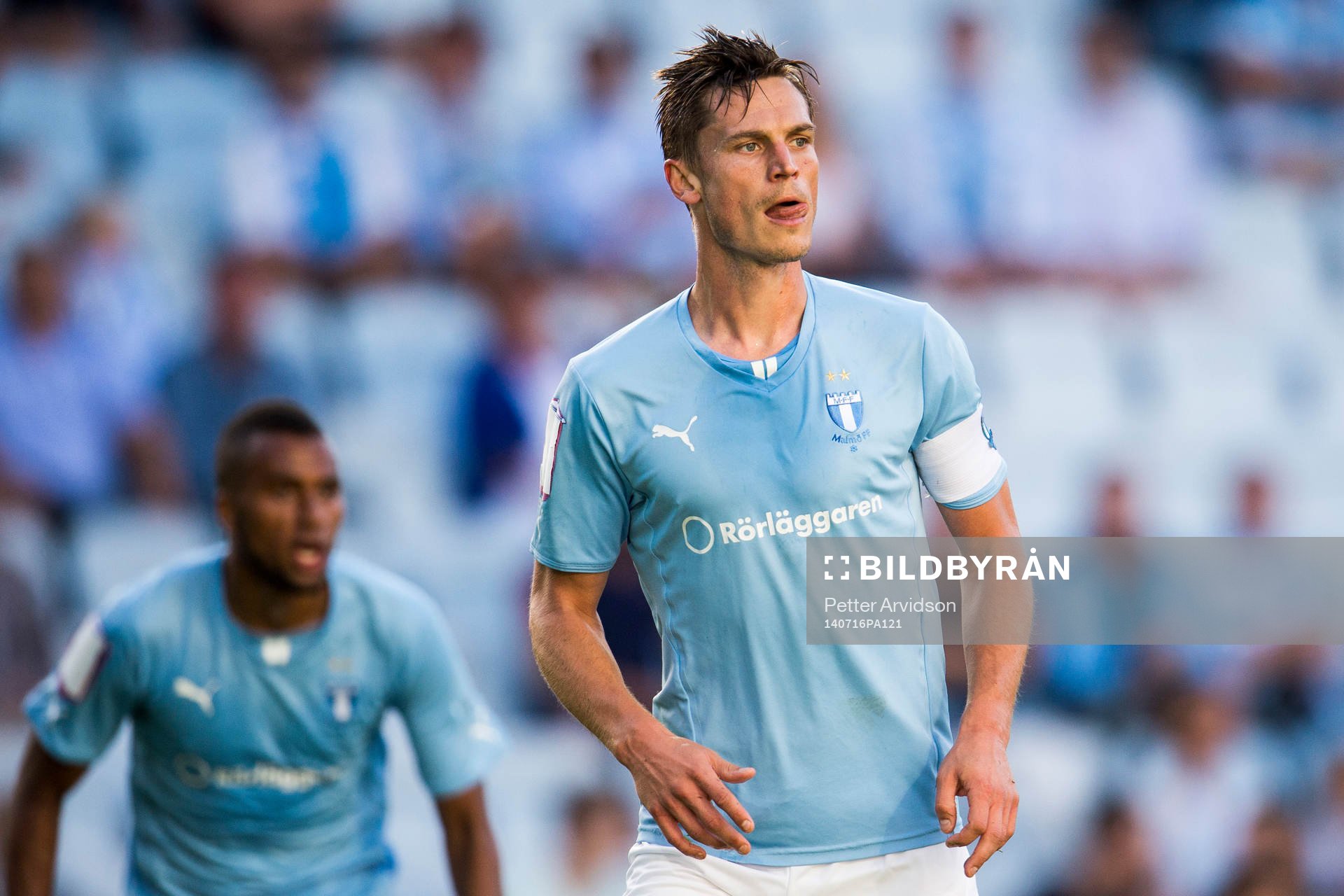 Malmö FFs Markus Rosenberg och i bakgrunden Isaac Kiese