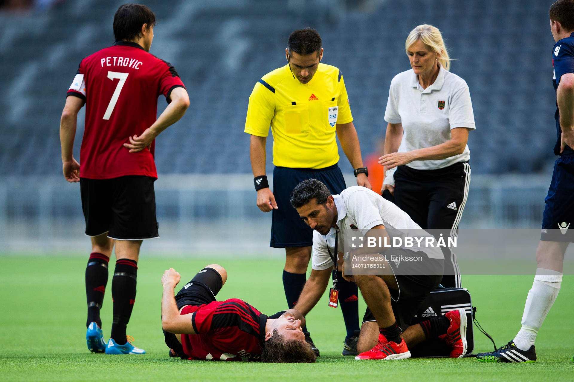 Brommapojkarnas Dardan Rexhepi tvingas bryta matchen