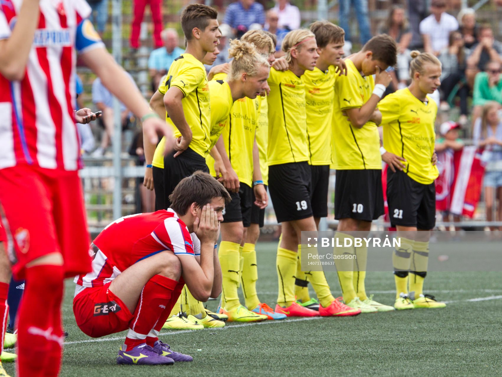 Match i Gothia Cup mellan Mjällby och Röda Stjärnan