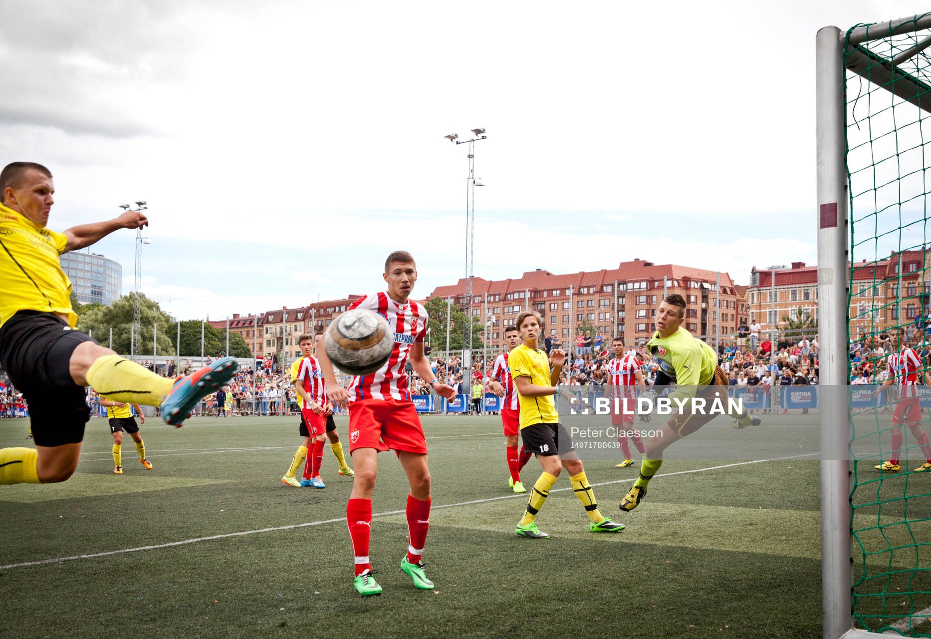 Match i Gothia Cup mellan Mjällby och Röda Stjärnan