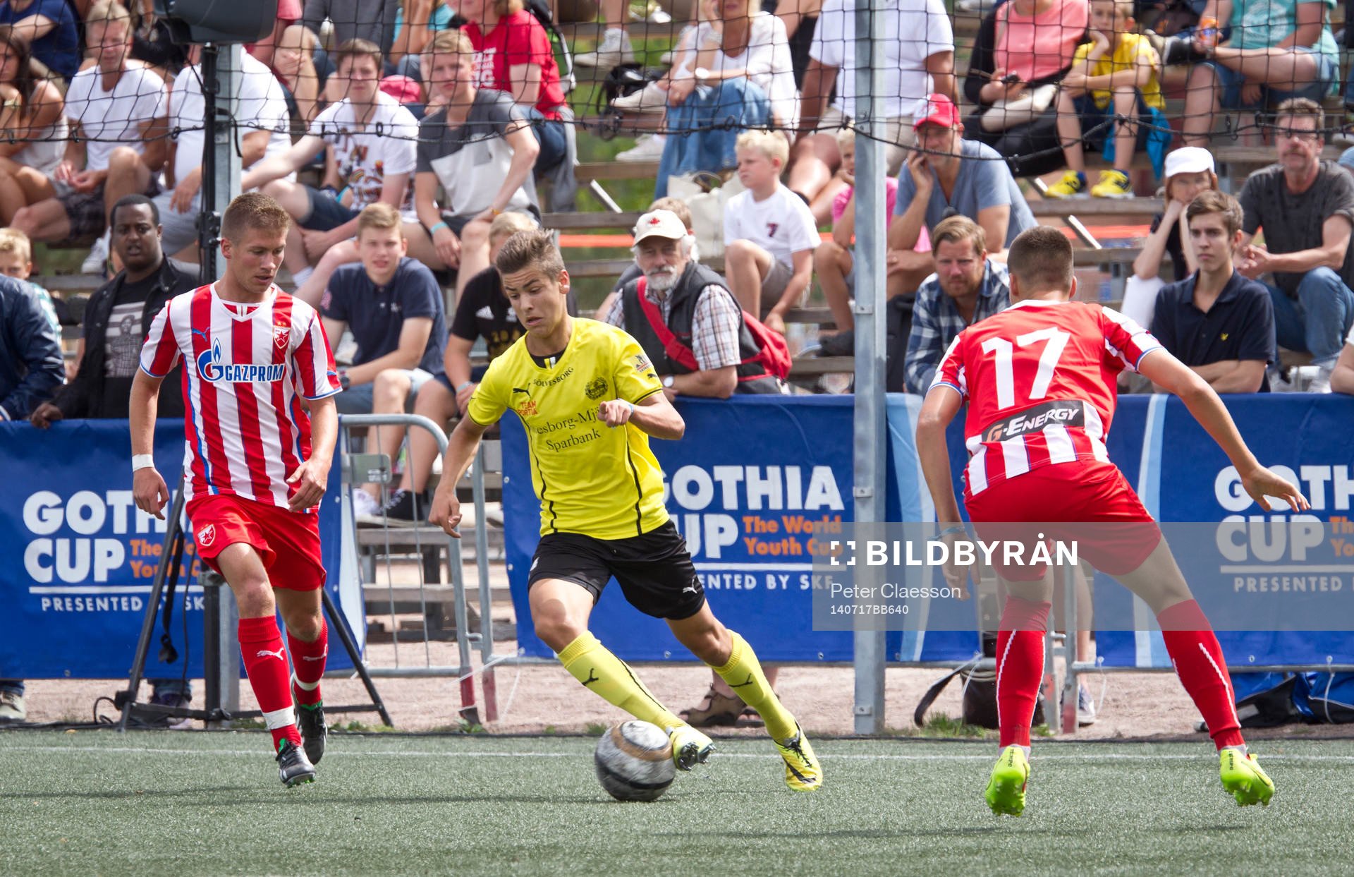 Match i Gothia Cup mellan Mjällby och Röda Stjärnan