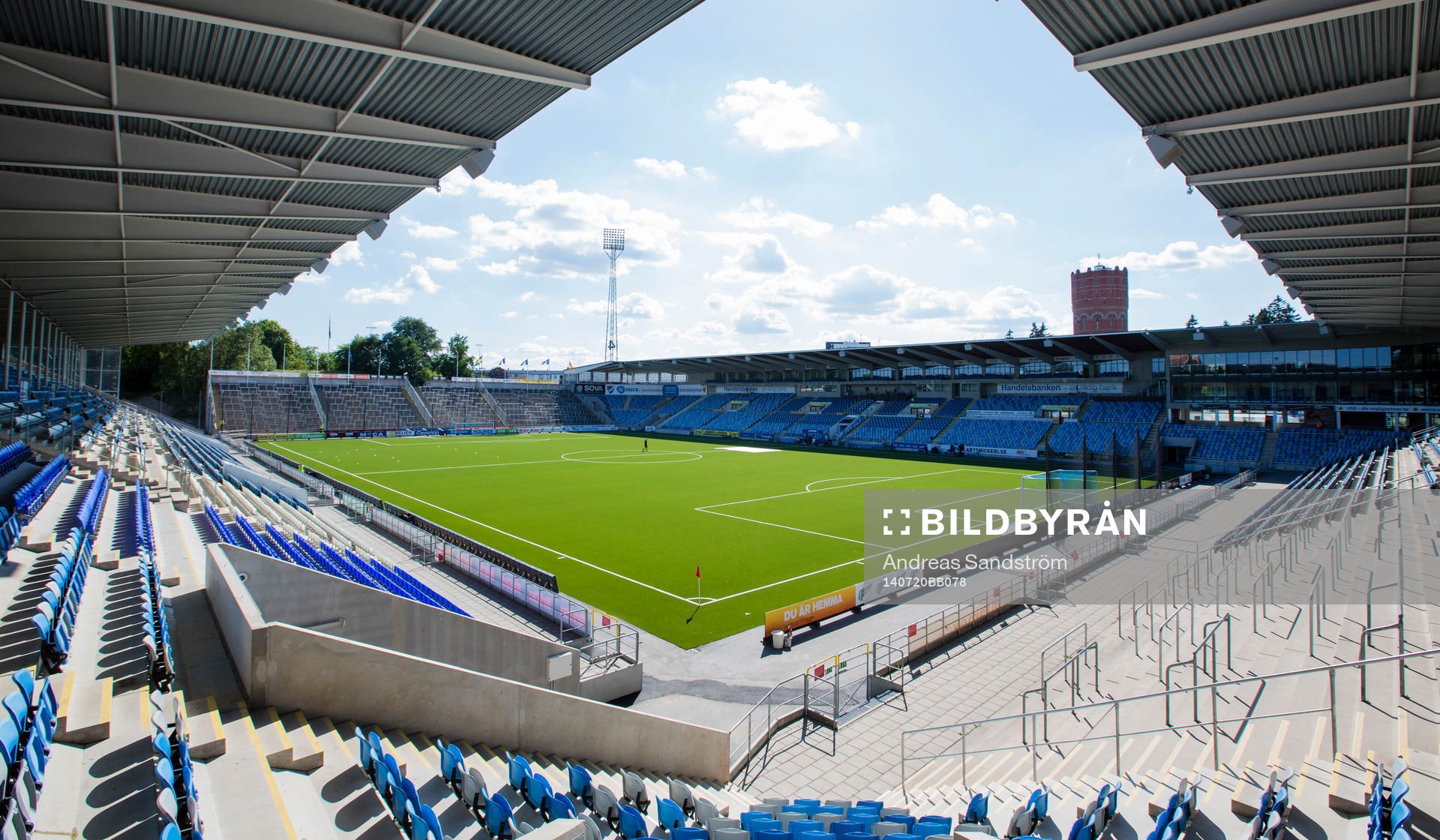 Generell vy över Nya Parken inför fotbollsmatchen i Allsvenskan mellan Norrköping och Elfsborg den 20 Juli 2014 i Norrköping. 