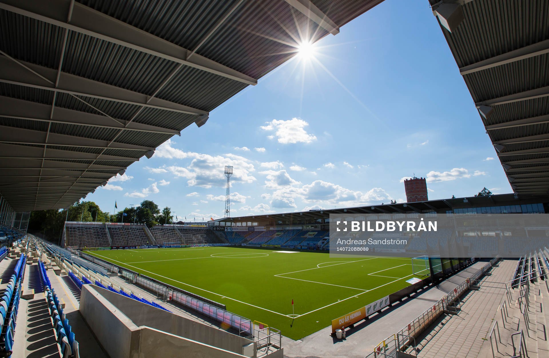 Generell vy över Nya Parken inför fotbollsmatchen i Allsvenskan mellan Norrköping och Elfsborg den 20 Juli 2014 i Norrköping. 