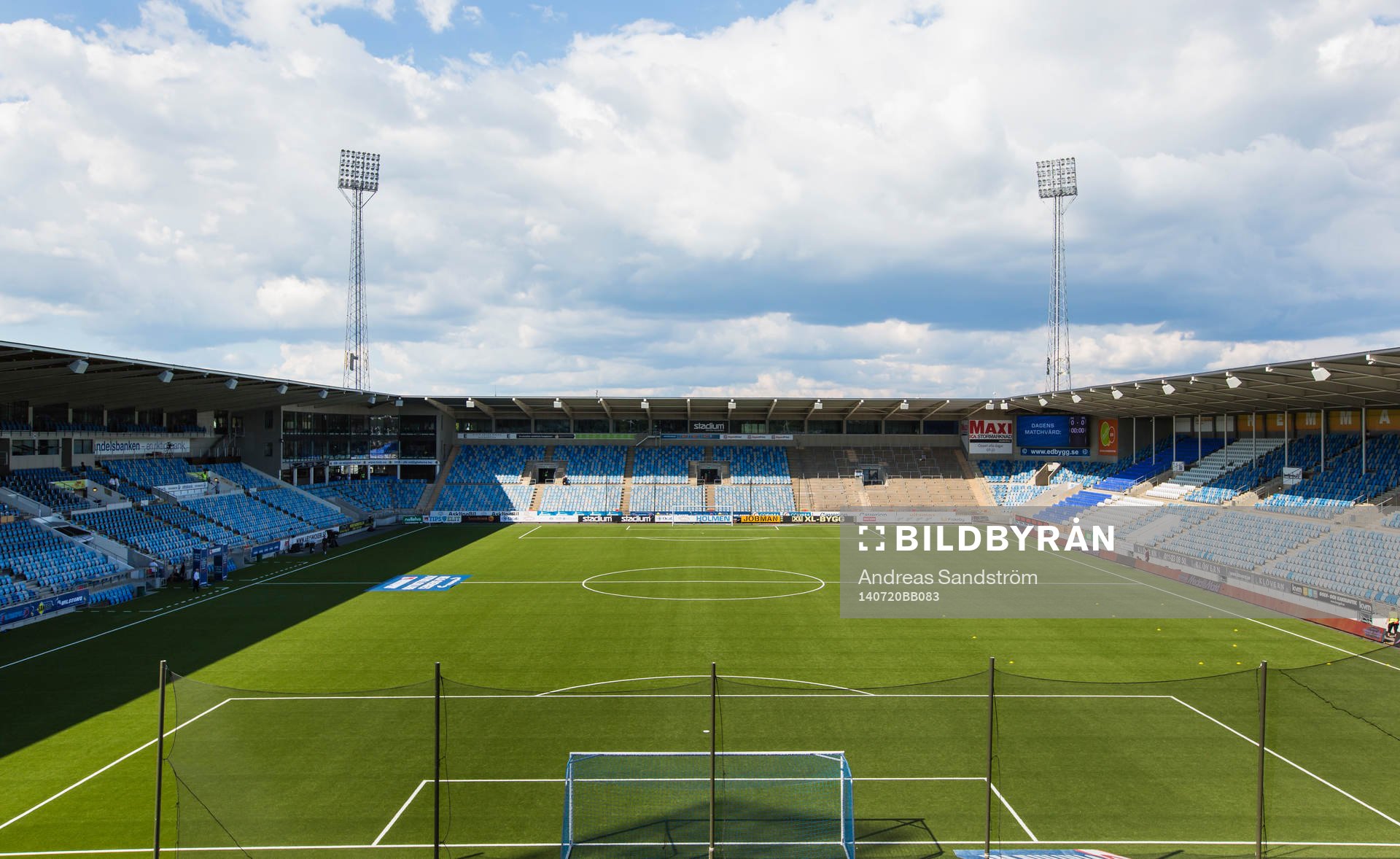 Generell vy över Nya Parken inför fotbollsmatchen i Allsvenskan mellan Norrköping och Elfsborg den 20 Juli 2014 i Norrköping. 