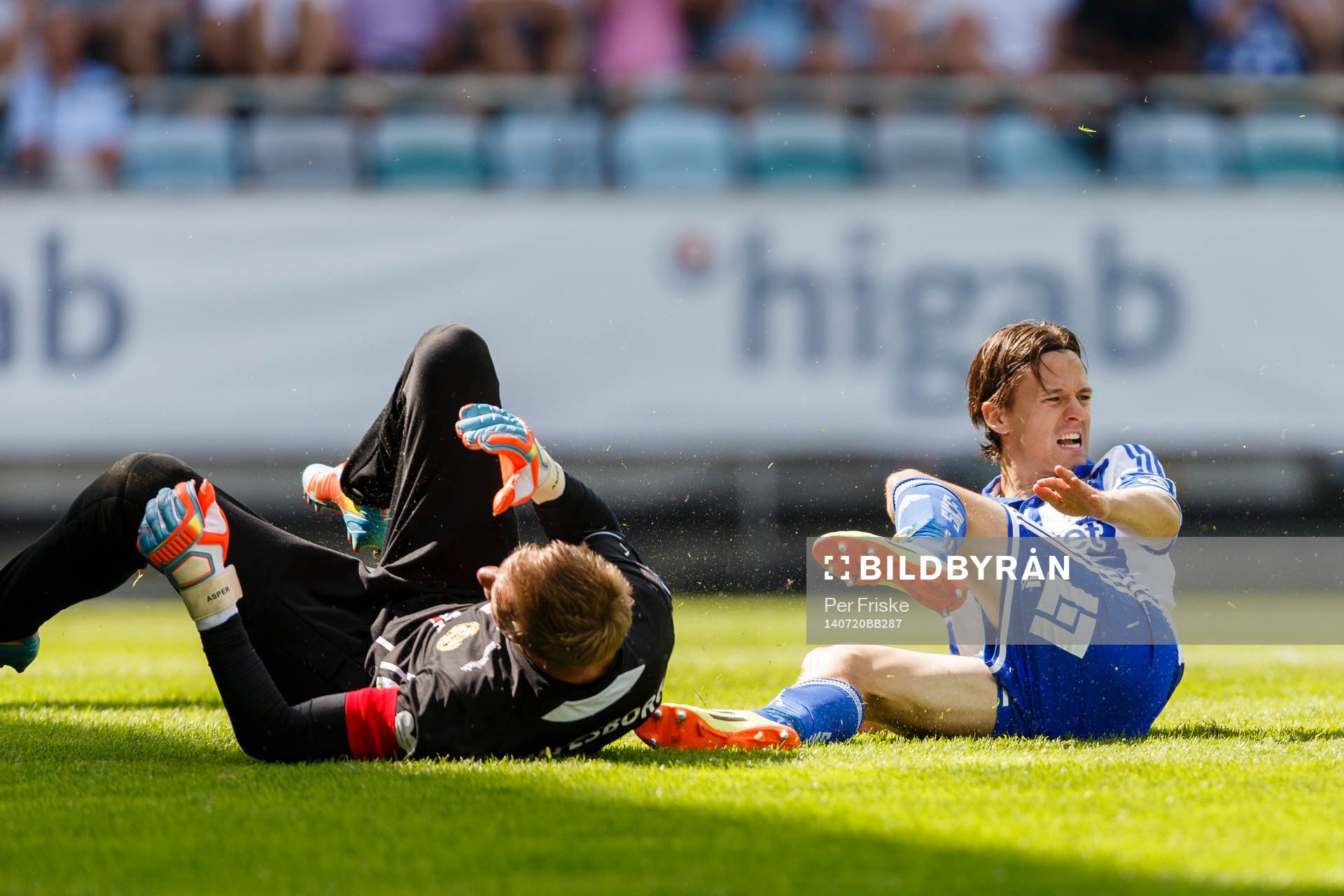 Mjällbys målvakt Mattias Asper och IFK Göteborgs Lasse