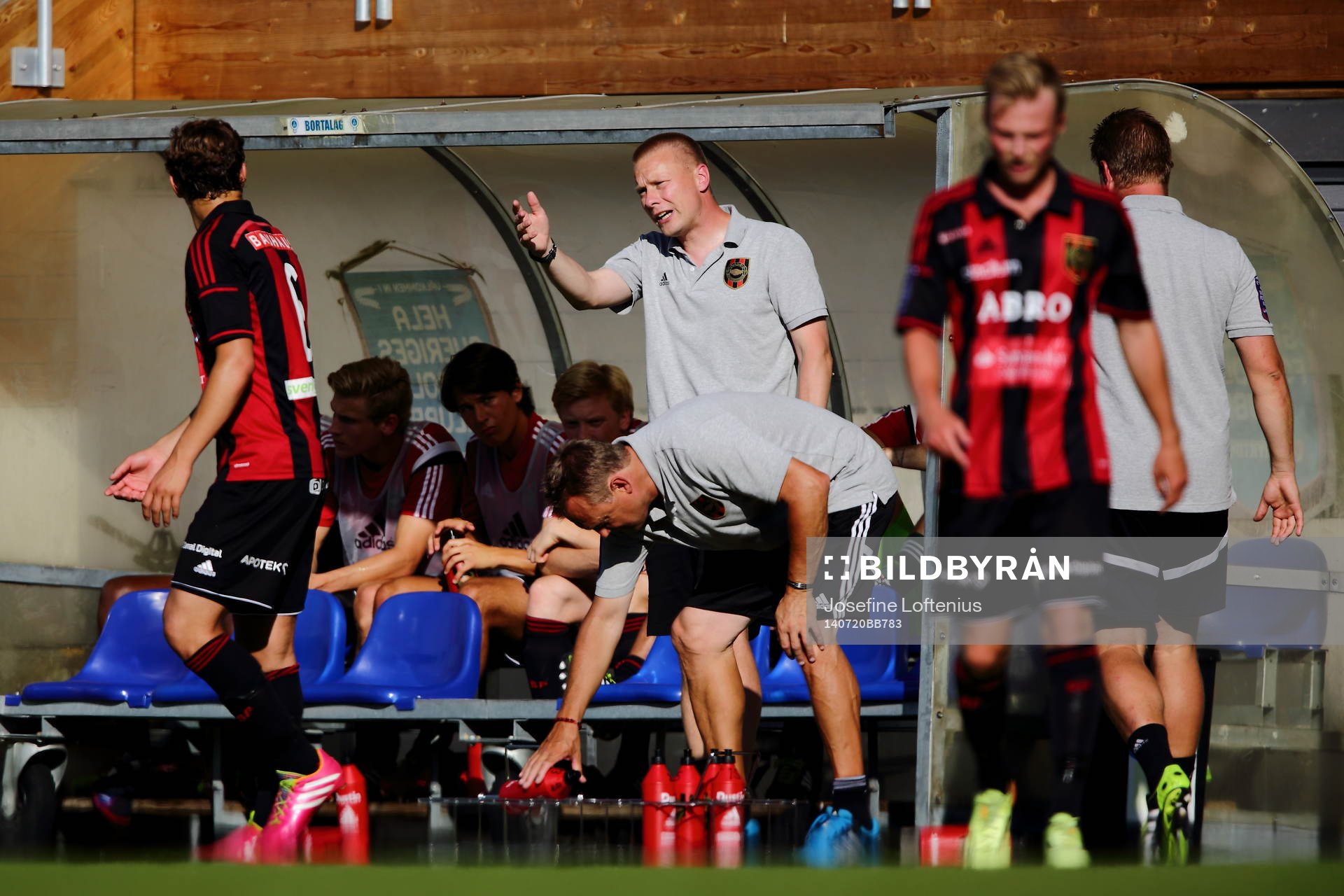 Brommapojkarnas tränare Stefan Billborn reagerar