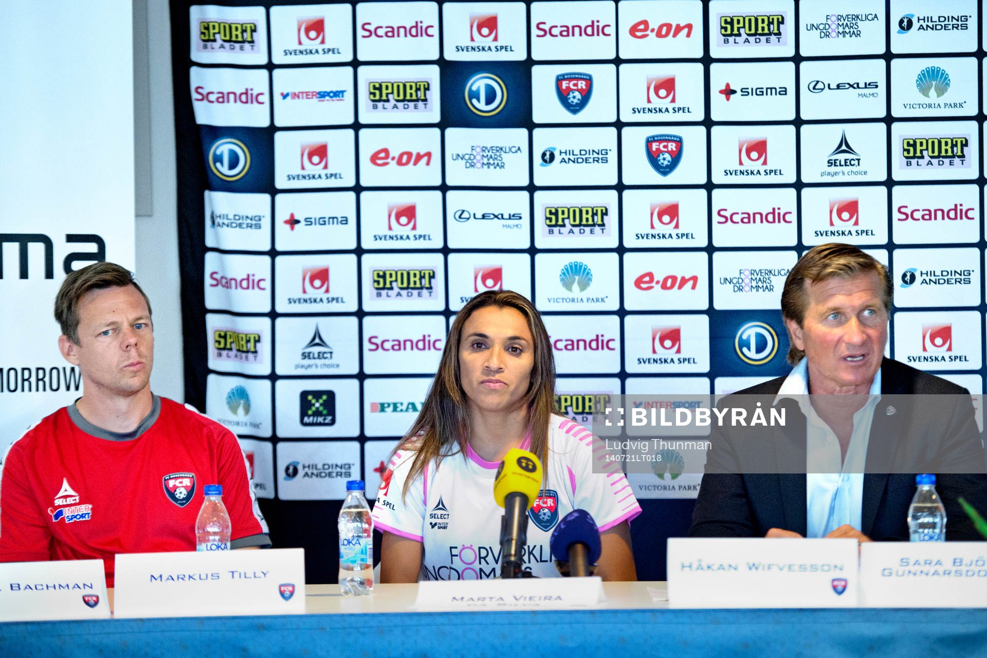 Tränare Markus Tilly, Marta Vieira da Silva och