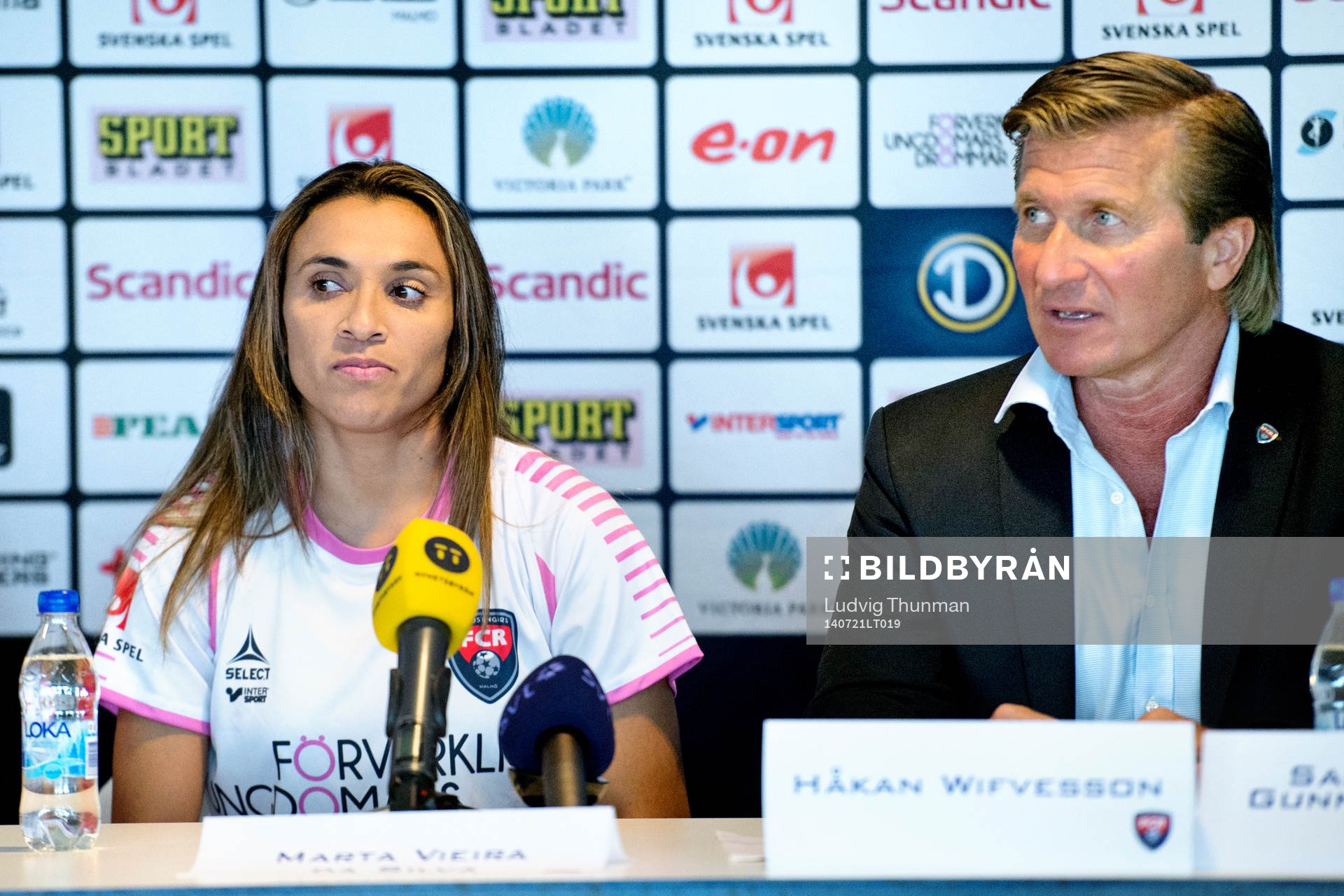 Marta Vieira da Silva och Ordförande Håkan Wifesson
