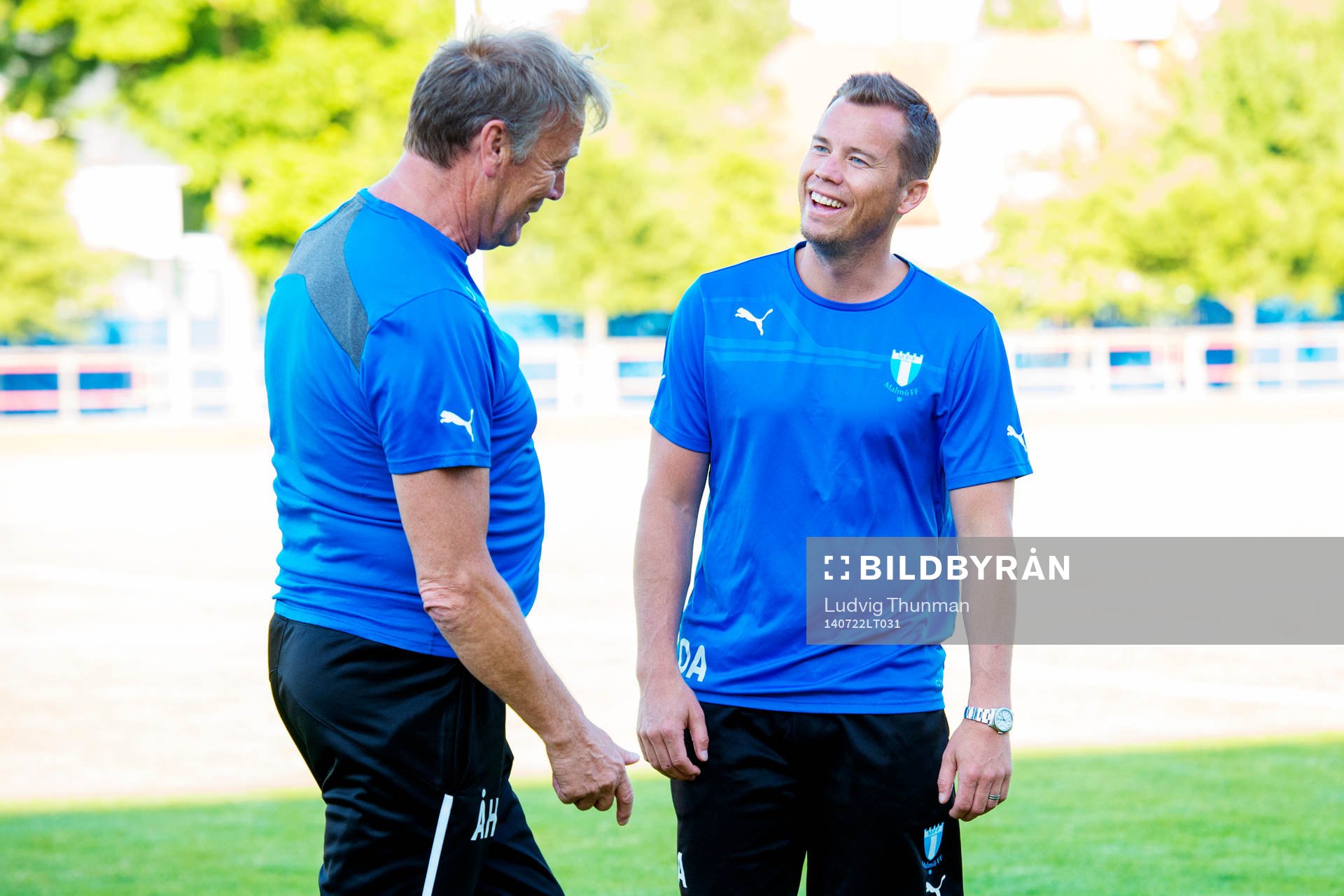 Tränare Åge Hareide och sportchef Daniel Andersson