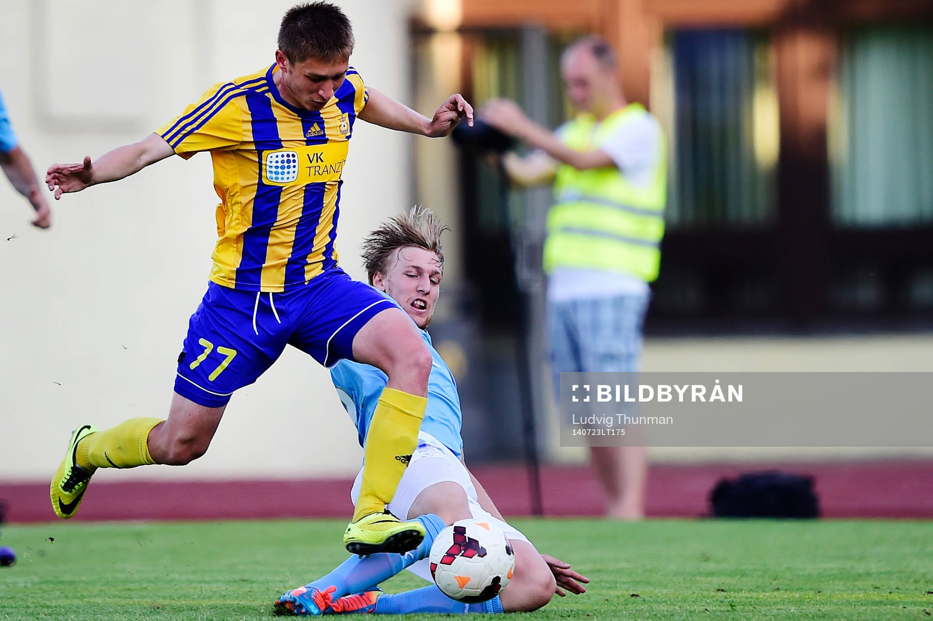 Ventspils Vitaliy Recickis  och Malmö FFs Emil Forsberg
