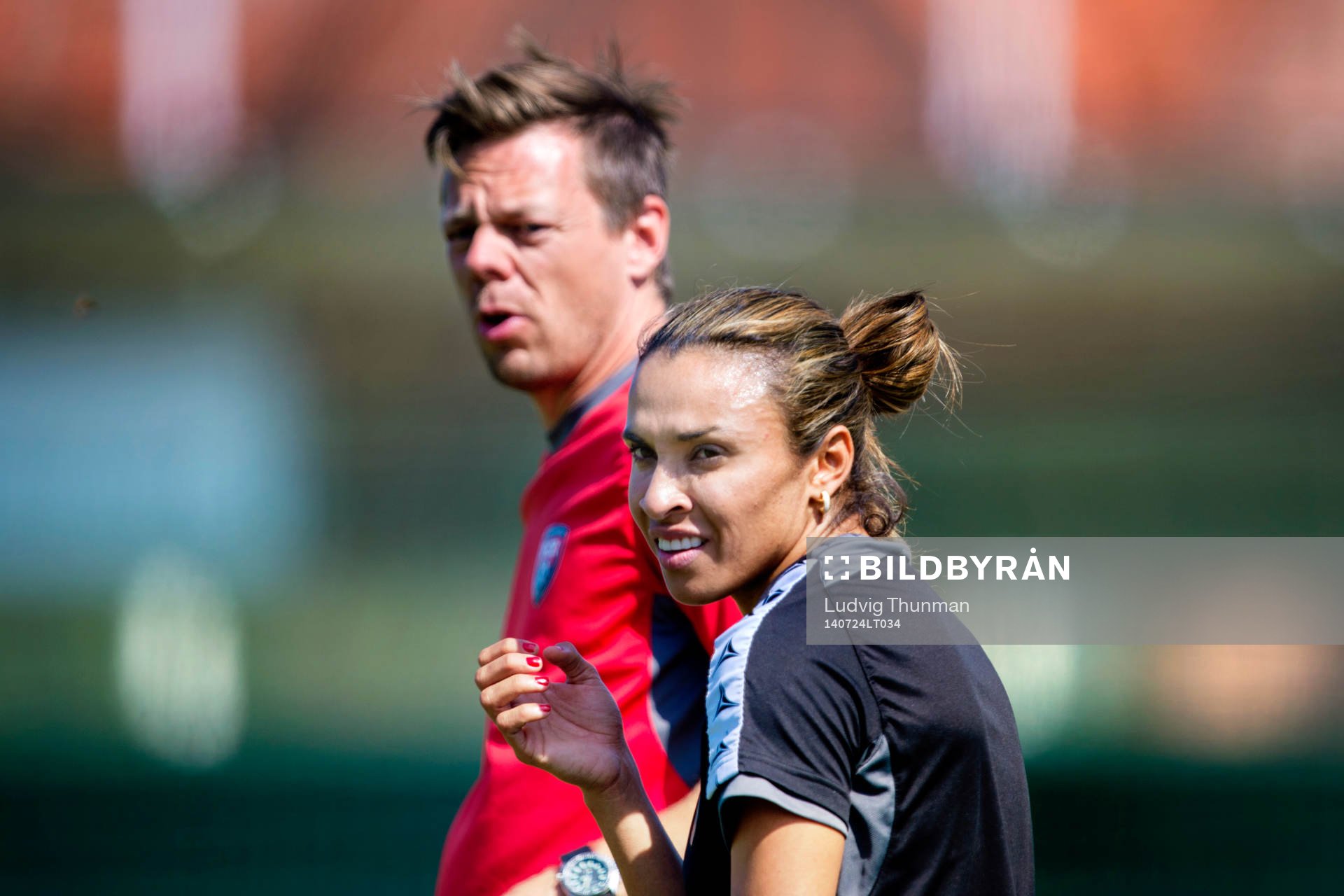 Rosengårds tränare Markus Tilly och Marta Vieira da Silva