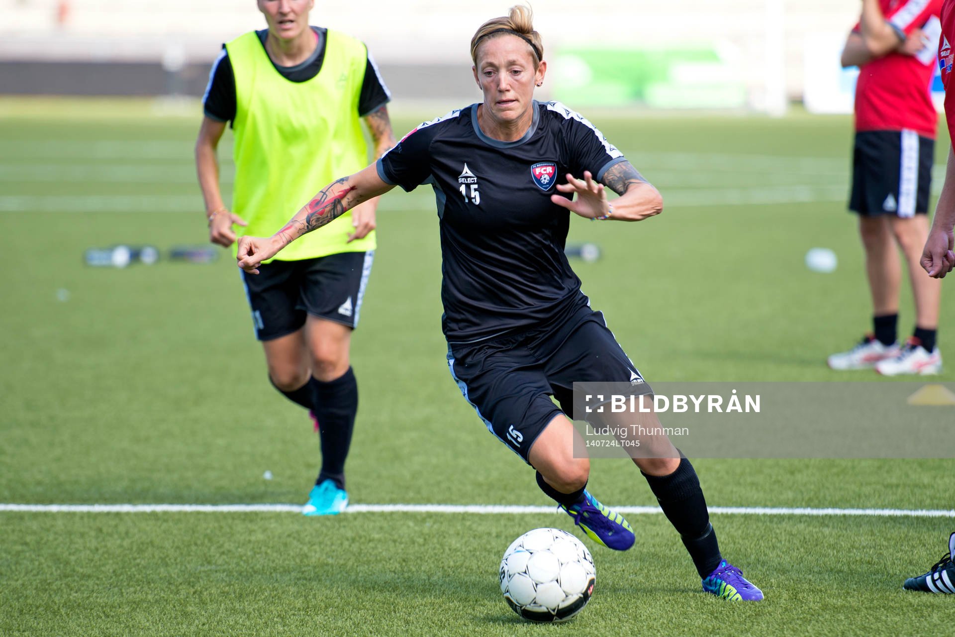 Rosengårds Therese Sjögran under en träning med FC Rosengård den 24 juli 2014 i Malmö. 