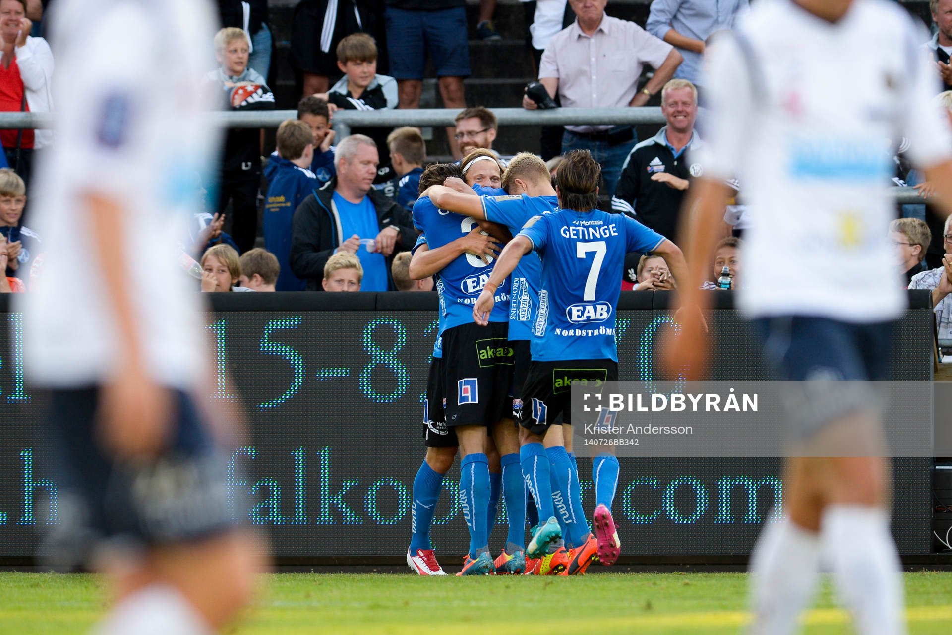 Halmstads spelare jublar