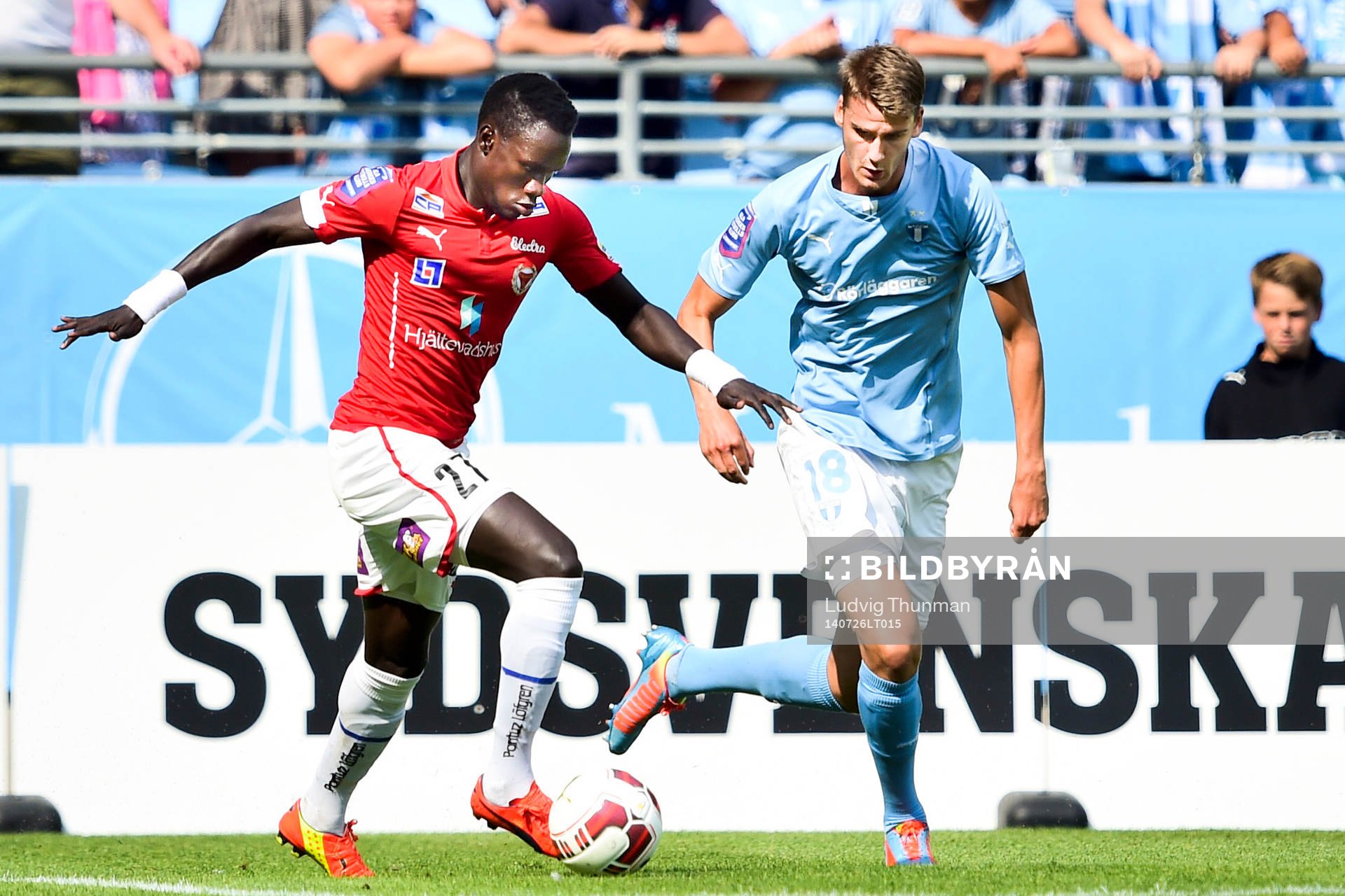 Kalmars Ismael Silva Lima mot Malmö FFs Johan Hammar
