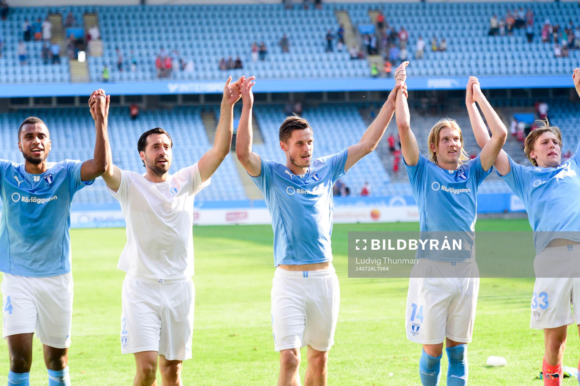 Från vänster, Malmö FFs Isaac Kiese Thelin, Matias